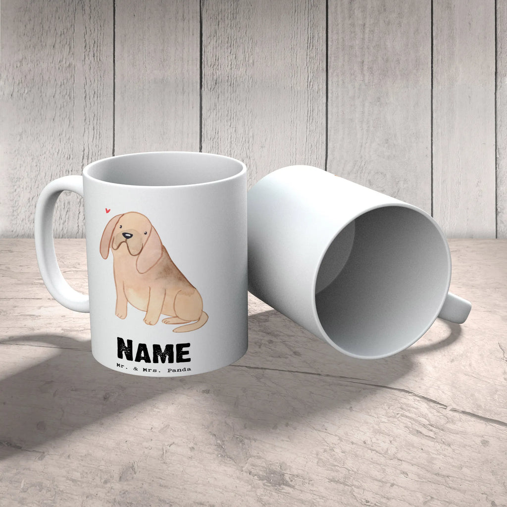 Personalised cup Bloodhound Lifesaver Dog, dog breed, purebred dog, dog owner, gift, animal lover, giving, puppy