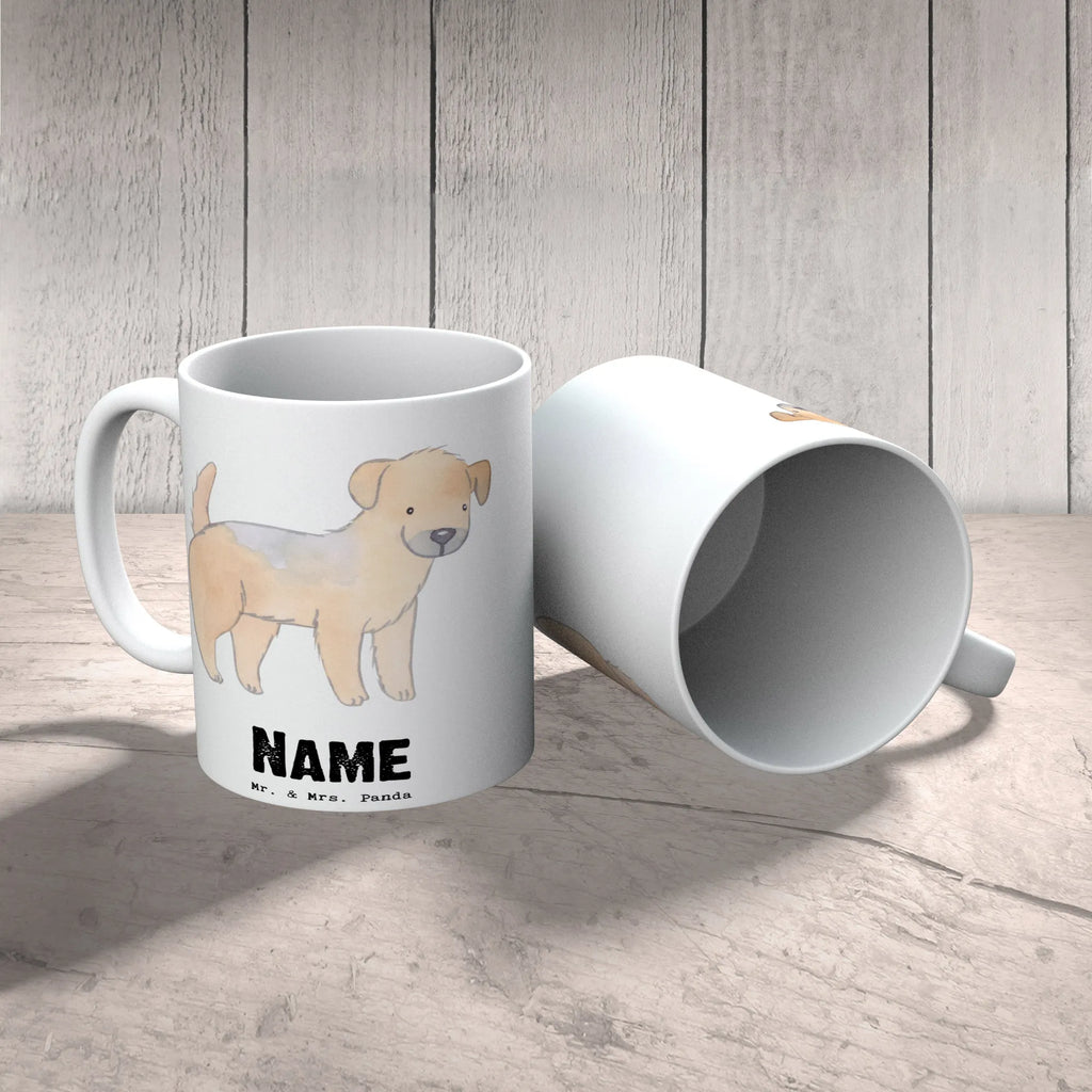 Personalised cup Border Terrier Lifesaver Dog, dog breed, purebred dog, dog owner, gift, animal lover, giving, puppy