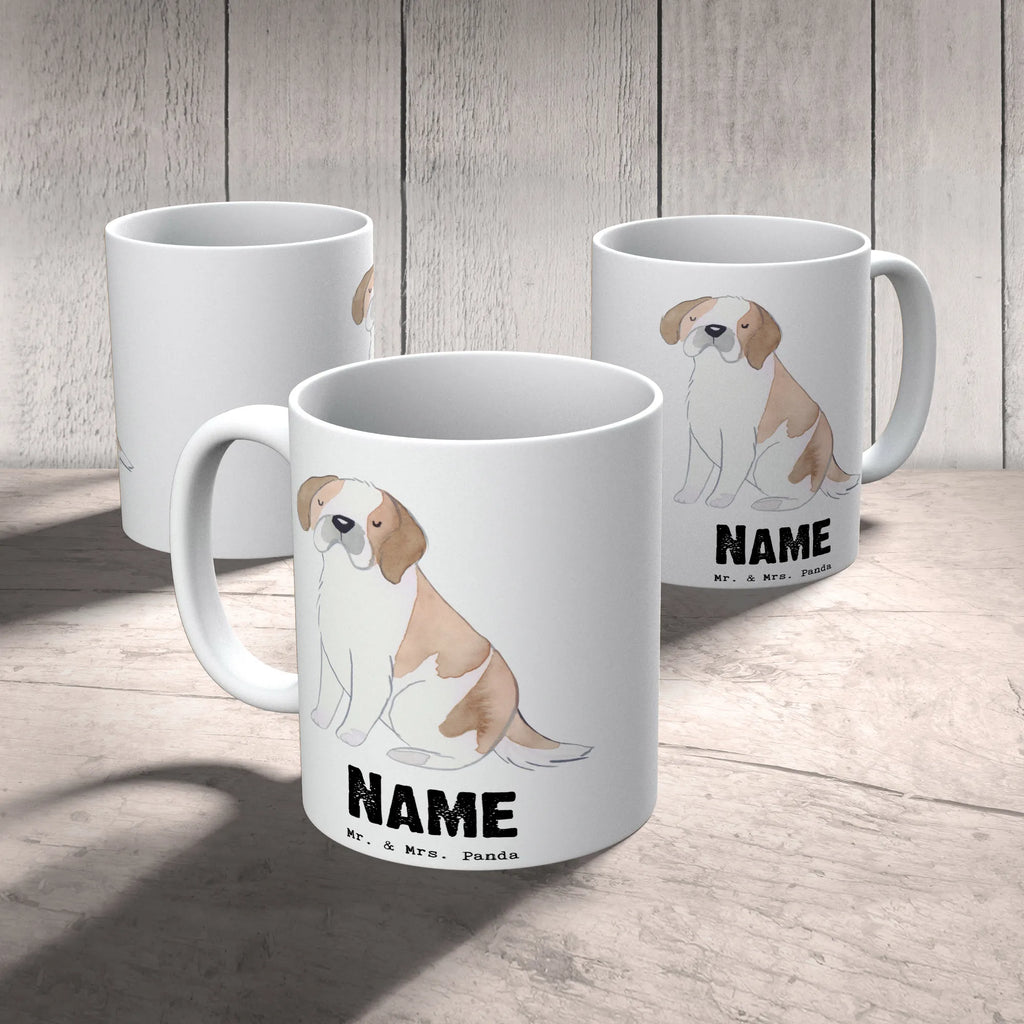 Personalisierte Tasse Saint Bernard Lebensretter Namen, Tasse, Namenstasse, Wunschname, Tasse mit Namen, Drucken, Personalisiert, Personalisierte Tasse, Hund, Hunderasse, Rassehund, Hundebesitzer, Geschenk, Tierfreund, Schenken, Welpe, Saint Bernard Dog, Saint Bernard, Perro San Bernardo, Chien du Saint-Bernard, St. Bernhardshund
