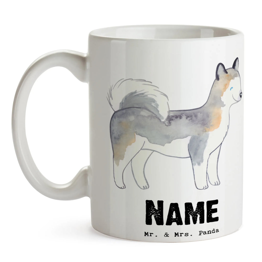 Personalisierte Tasse Siberian Husky Lebensretter Namen, Personalisiert, Wunschname, Tasse, Drucken, Namenstasse, Tasse mit Namen, Personalisierte Tasse, Geschenk, Schenken, Hund, Hunderasse, Rassehund, Hundebesitzer, Tierfreund, Welpe, Siberian Husky