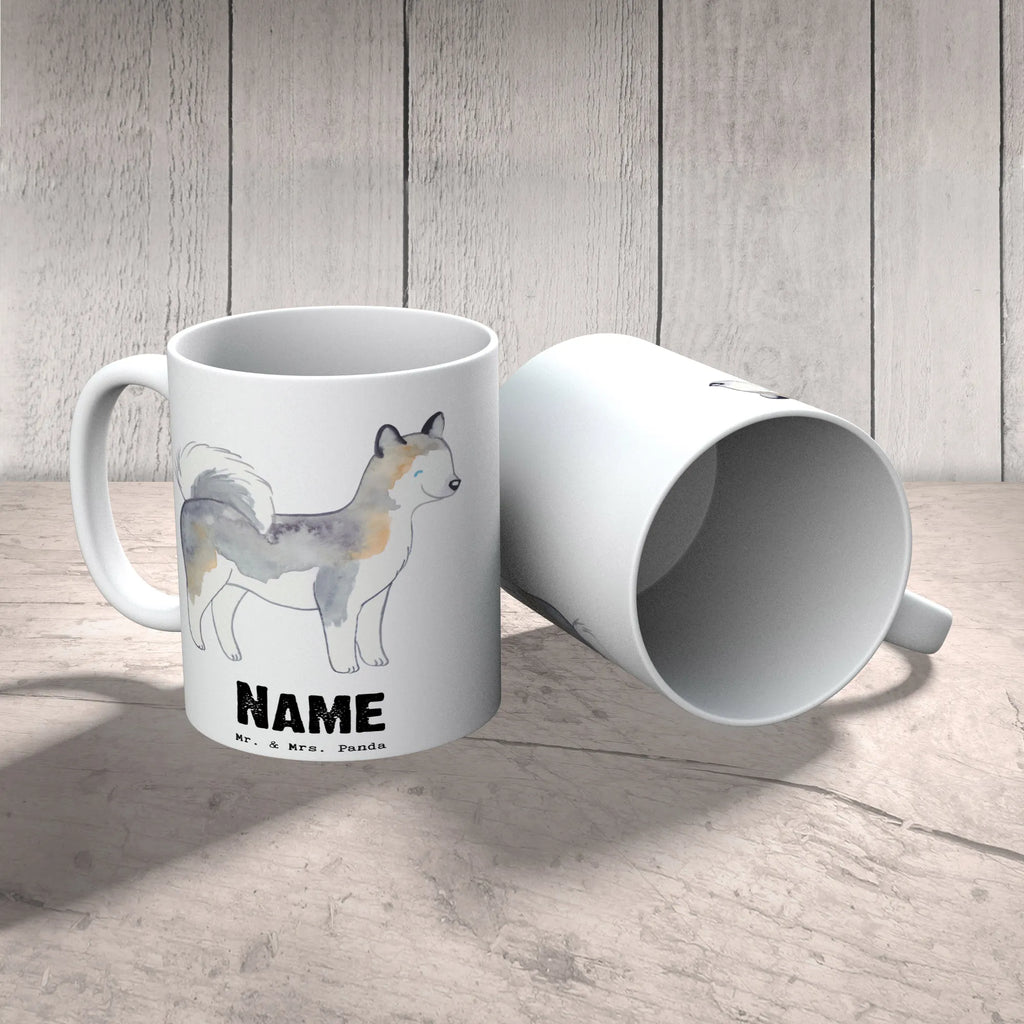 Personalisierte Tasse Siberian Husky Lebensretter Namen, Personalisiert, Wunschname, Tasse, Drucken, Namenstasse, Tasse mit Namen, Personalisierte Tasse, Geschenk, Schenken, Hund, Hunderasse, Rassehund, Hundebesitzer, Tierfreund, Welpe, Siberian Husky
