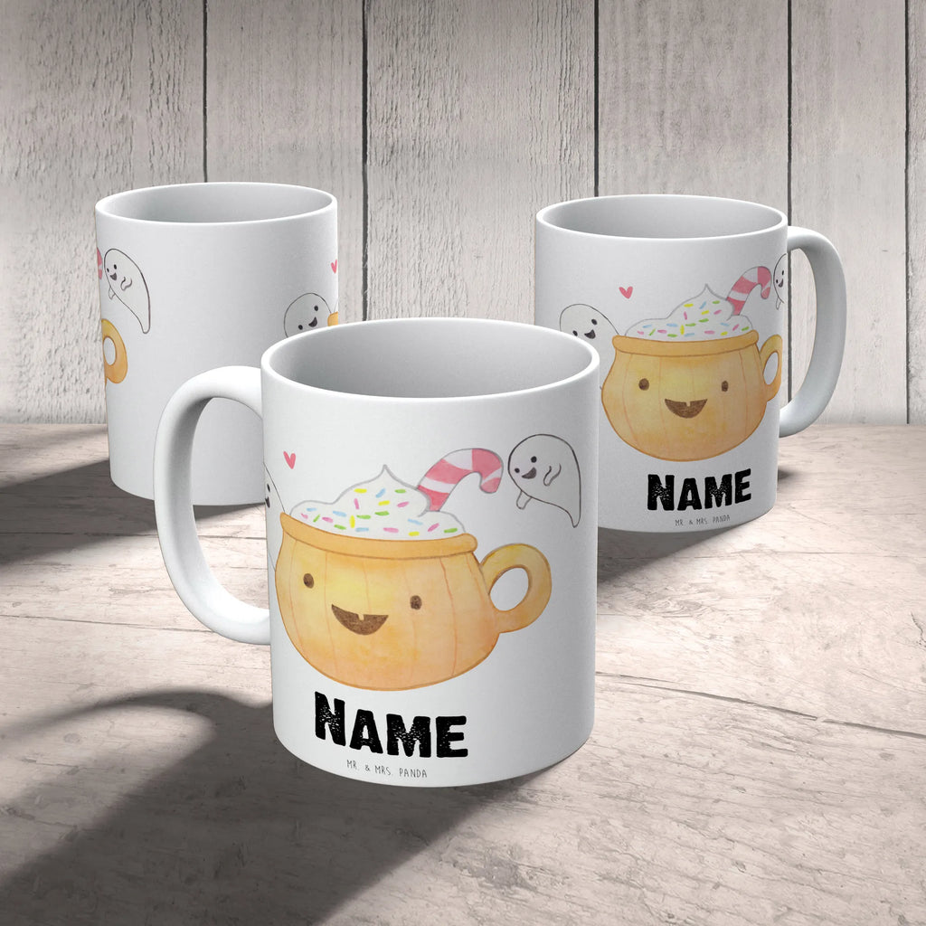 Personalisierte Tasse Kaffee Gespenst Wunschname, Namenstasse, Drucken, Personalisiert, Tasse, Tasse mit Namen, Personalisierte Tasse, Namen, Halloween, Deko, Martinssingen, Dekoration, Geschenke, Schenken, Halloween Deko, Gespenst, Trick or Treat, Süßes sonst gibt's saures, Pumpkin spiced Latte, Kaffee