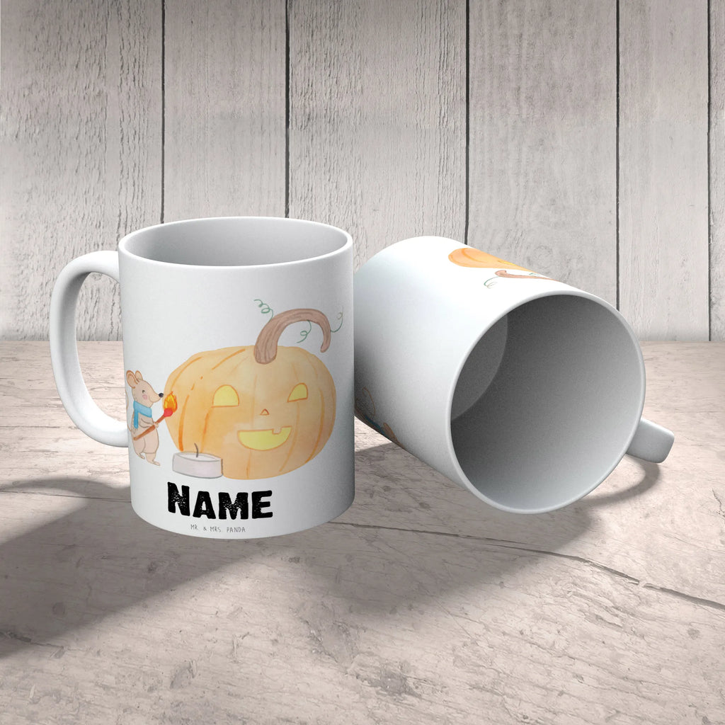 Personalisierte Tasse Kürbis Maus Drucken, Namen, Tasse, Tasse mit Namen, Personalisierte Tasse, Personalisiert, Wunschname, Namenstasse, Halloween, Deko, Martinssingen, Dekoration, Geschenke, Schenken, Kerzen, Maus, Süßes sonst gibt's saures, Kürbis, Trick or Treat, Halloween Deko