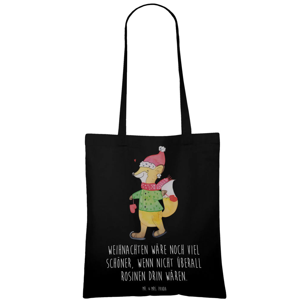 Tragetasche Fuchs  Schlittschuhe Jutetasche, Tasche, Stofftasche, Einkaufstüte, Beuteltasche, Einkaufstasche, Strandtasche, Laptoptasche, Schultertasche, Umhängetasche, Tragetasche, Beutel, Jutebeutel, Stoffbeutel, Shopper, Badetasche, Winter, Weihnachten, Weihnachtsdeko, Nikolaus, Advent, Heiligabend, Wintermotiv, Weihnachtszeit, Weihnachtstage, Weihnachtsbaum, Weihnachtsmann, Tannenbaum