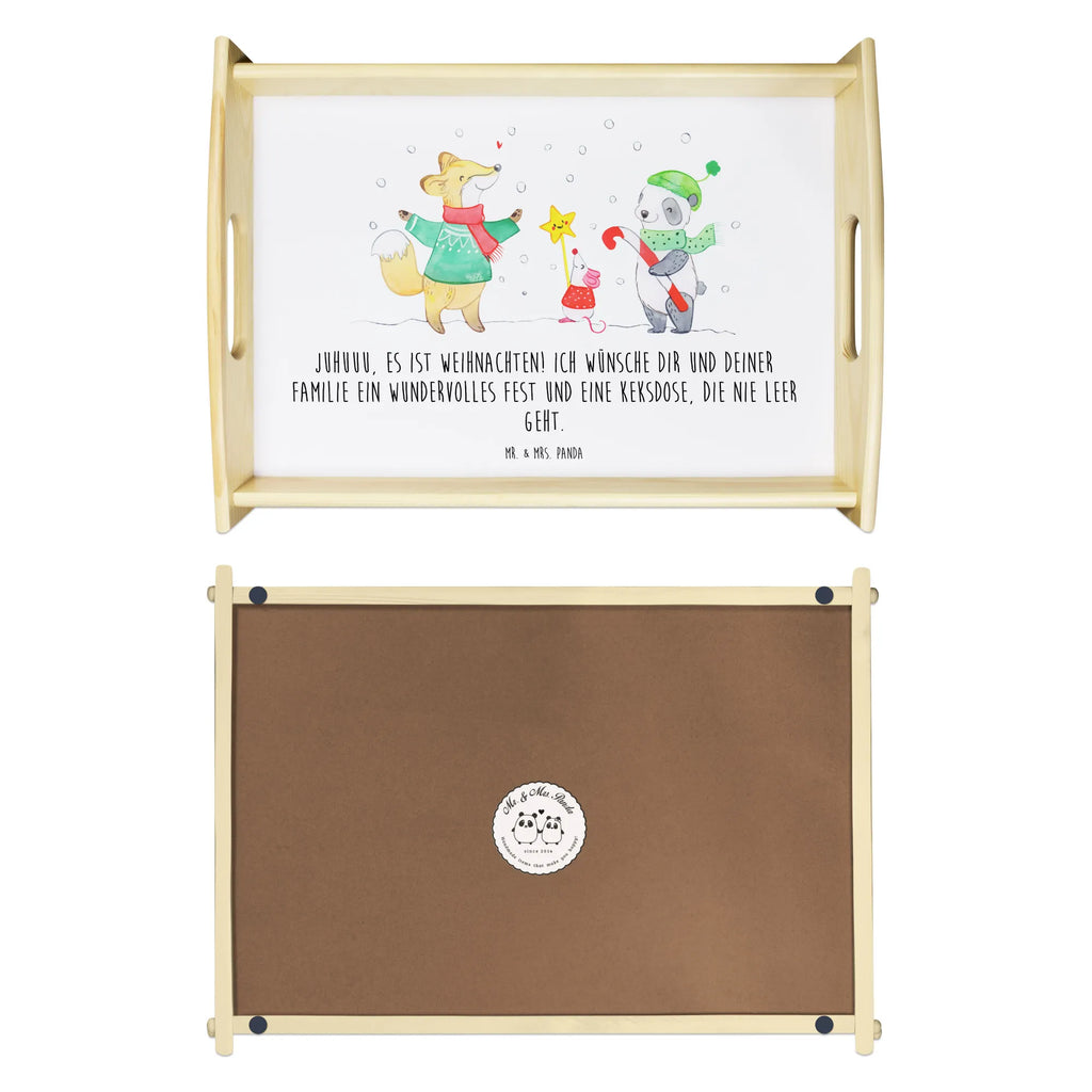 Serviertablett Winter Weihnachtsfreude Dekotablett, Küchentablett, Frühstückstablett, Tablett, Serviertablett, Holztablett, Winter, Weihnachten, Weihnachtsdeko, Nikolaus, Advent, Heiligabend, Wintermotiv, Tannenbaum, Weihnachtsmann, Weihnachtsbaum, Fuchs, Weihnachtstage, Weihnachtszeit