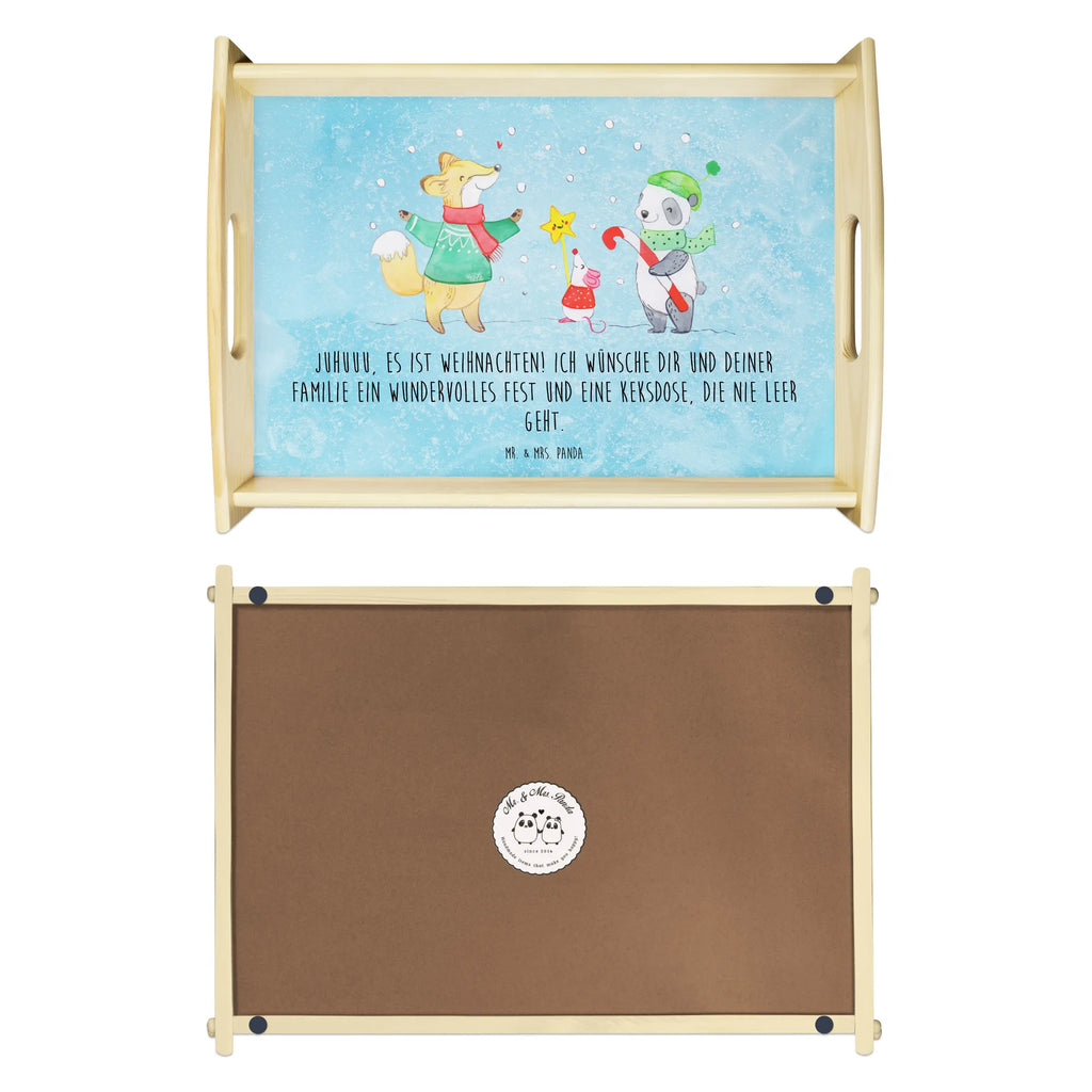 Serviertablett Winter Weihnachtsfreude Dekotablett, Küchentablett, Frühstückstablett, Tablett, Serviertablett, Holztablett, Winter, Weihnachten, Weihnachtsdeko, Nikolaus, Advent, Heiligabend, Wintermotiv, Tannenbaum, Weihnachtsmann, Weihnachtsbaum, Fuchs, Weihnachtstage, Weihnachtszeit