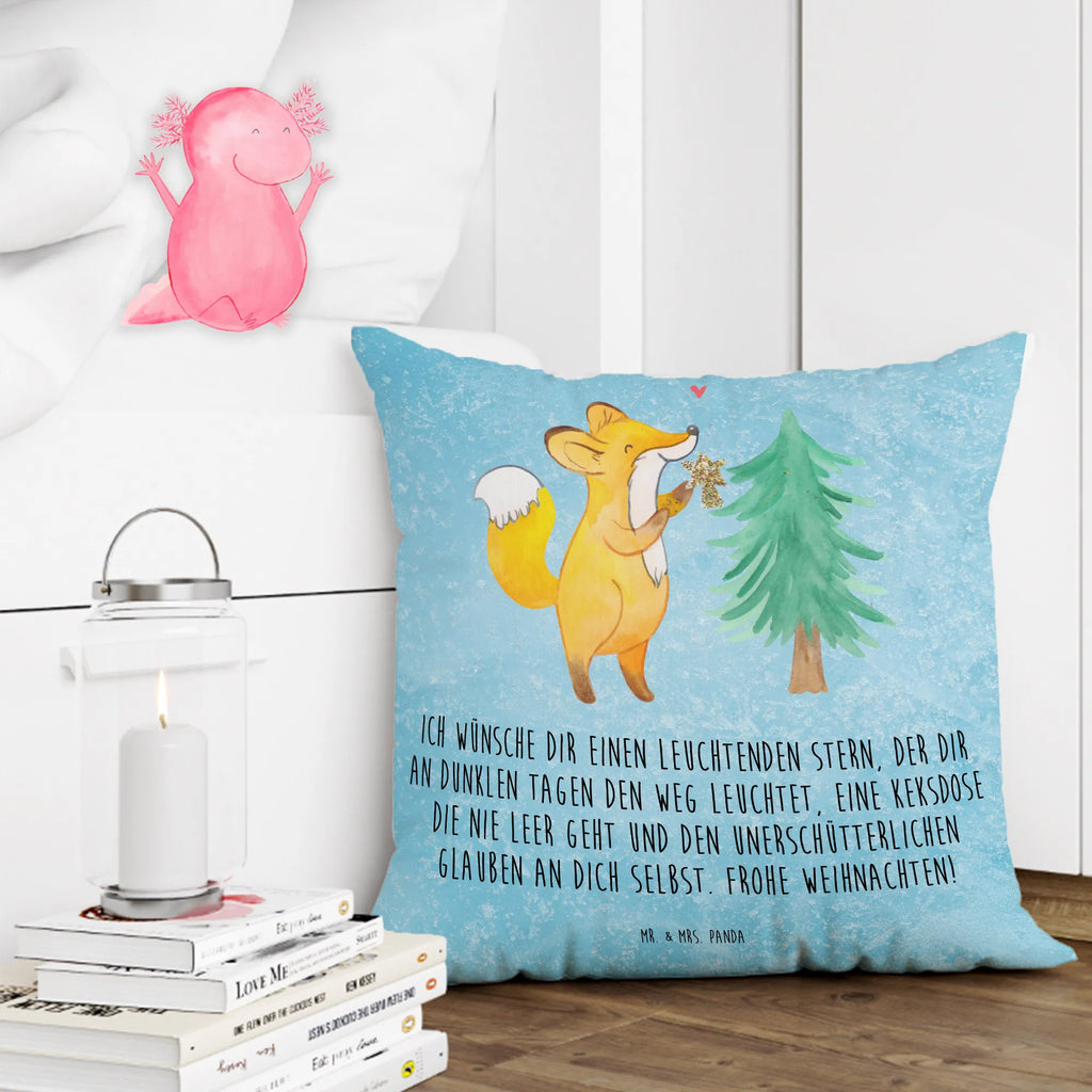 40x40 poduszka lis Choinka Zima, Boże Narodzenie, dekoracje świąteczne, Mikołaj, Adwent, Wigilia, zimowy motyw