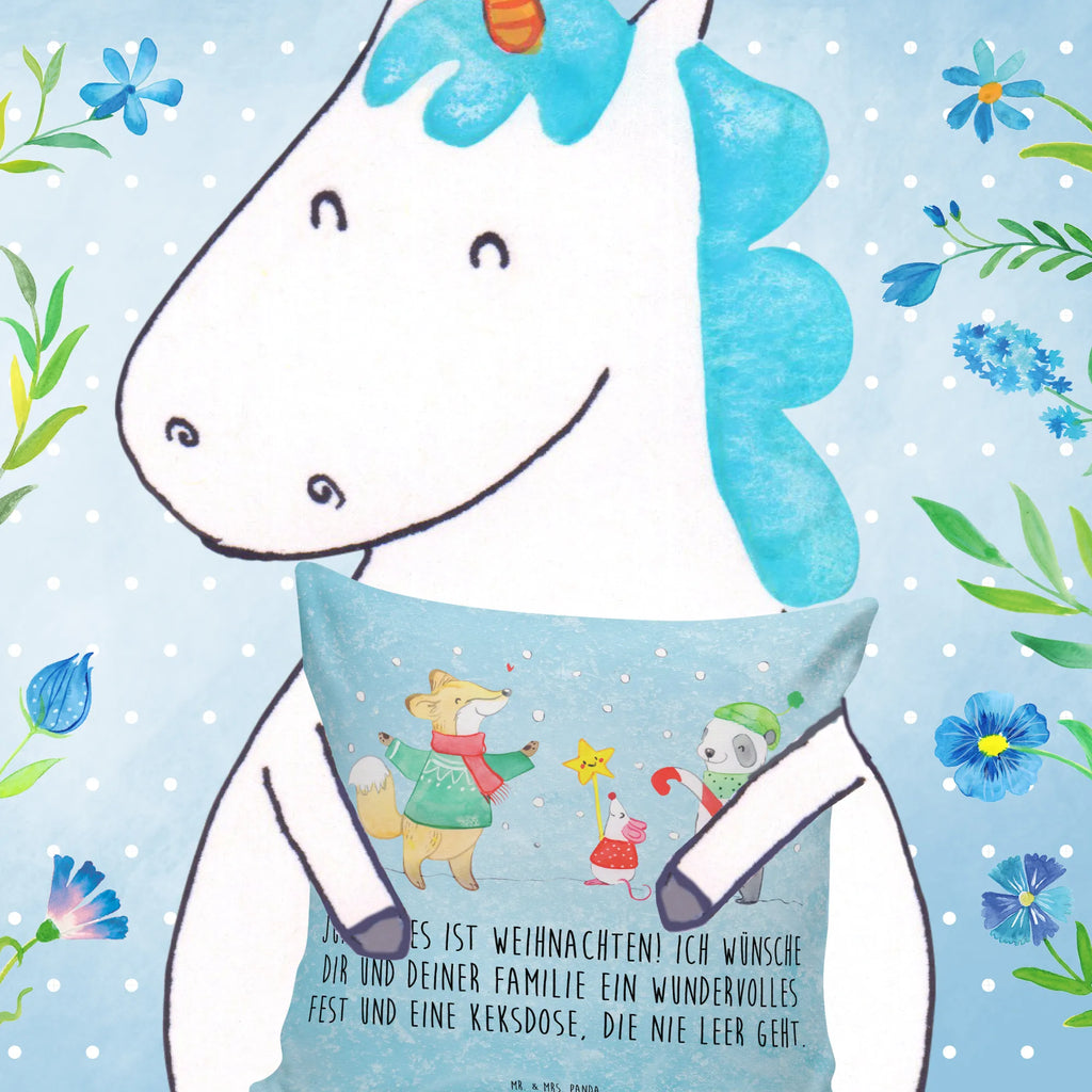 40x40 poduszka Zima radość świąteczna Zima, Boże Narodzenie, dekoracje świąteczne, Mikołaj, Adwent, Wigilia, zimowy motyw