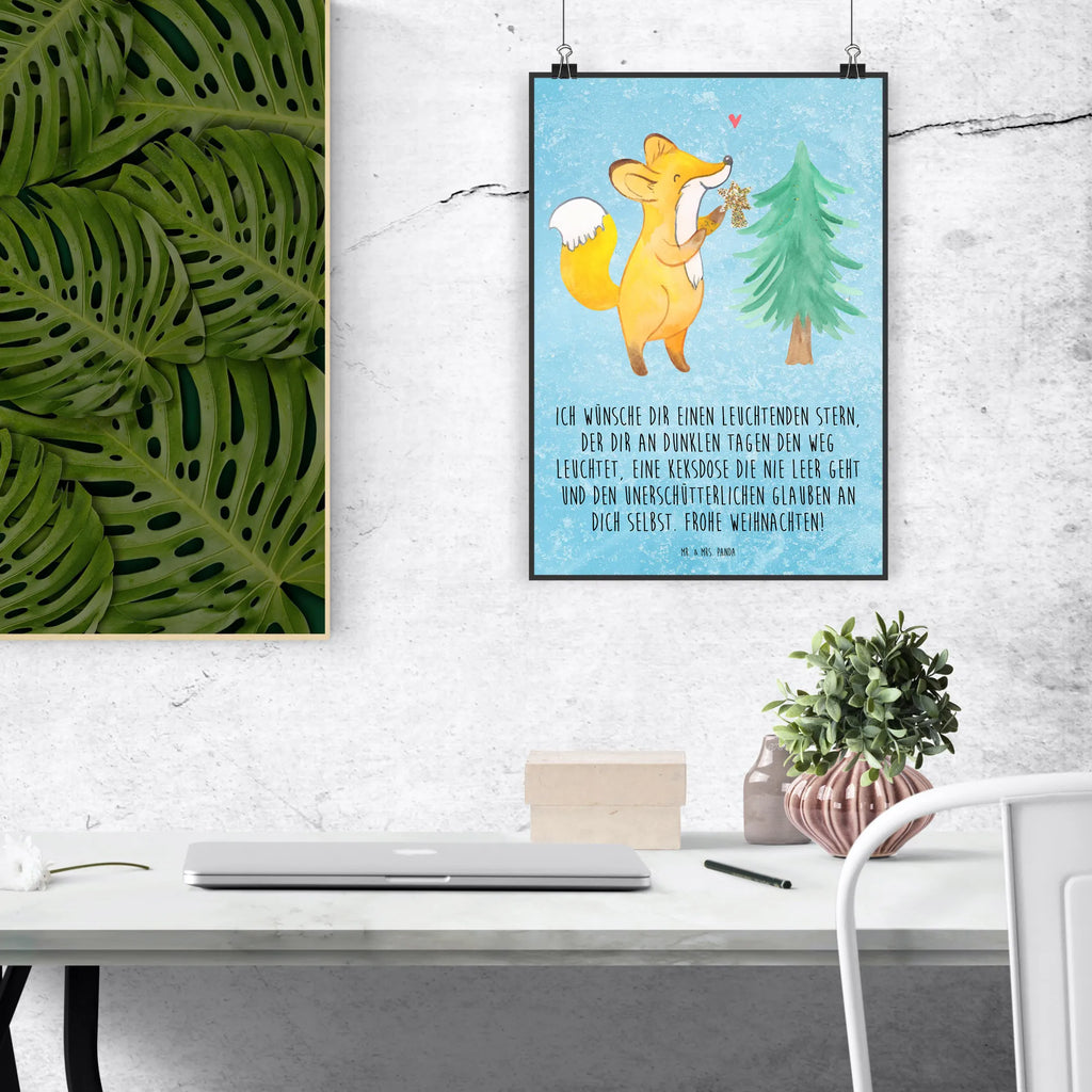 Plakat lis Choinka Zima, Boże Narodzenie, dekoracje świąteczne, Mikołaj, Adwent, Wigilia, zimowy motyw