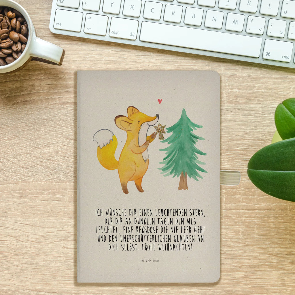 Cotton notebook Fox Christmas tree notebook, sketchbook, notepad, diary, entry book, address book, notes, writing book, journal, Winter, Christmas, Christmas time, snow, skate, christmas decoration, christmas present, santa claus, christmas, christmas eve, winter, christmas days, fox, christmas time