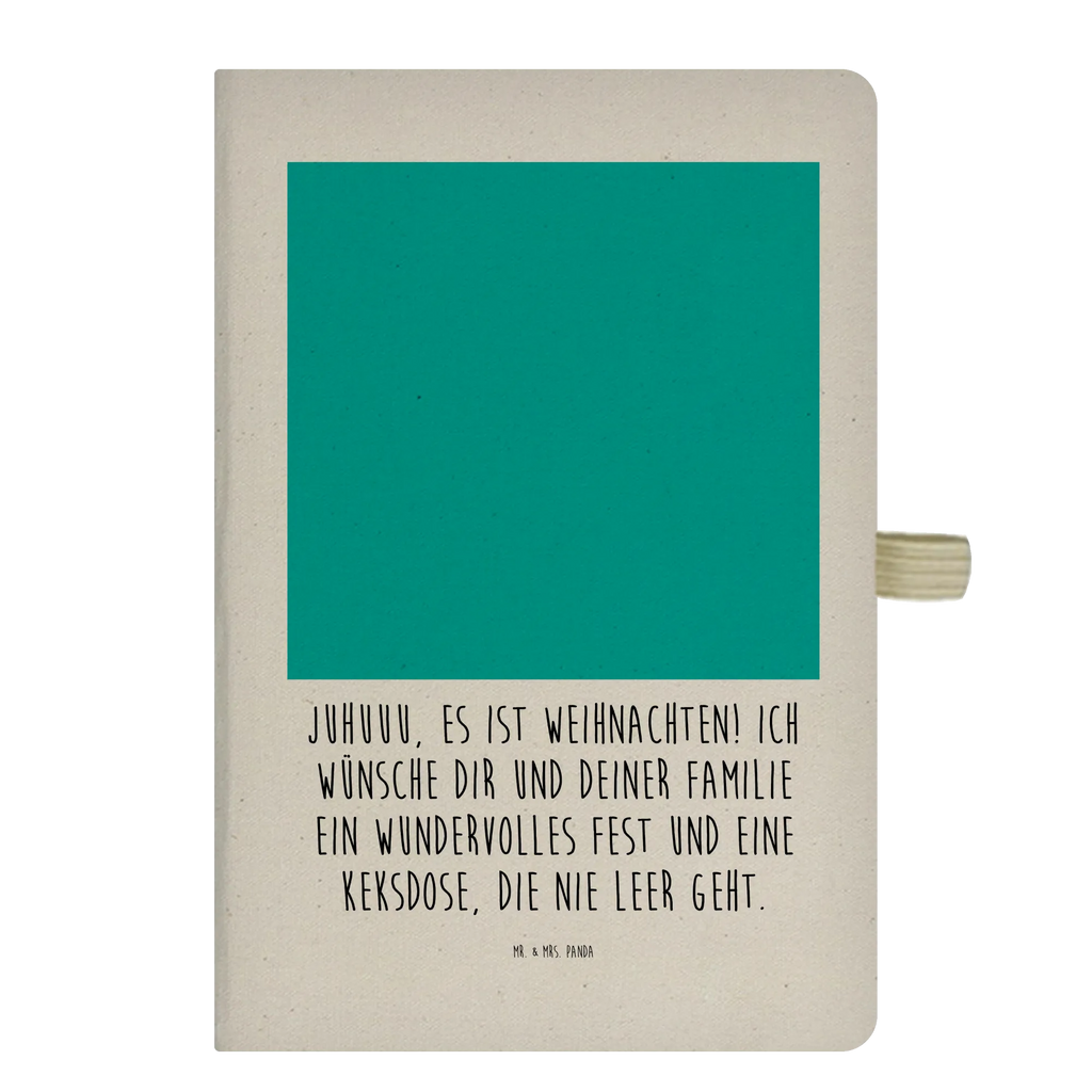 Bawełniany notatnik DIN A4 Zima radość świąteczna Zima, Boże Narodzenie, dekoracje świąteczne, Mikołaj, Adwent, Wigilia, zimowy motyw