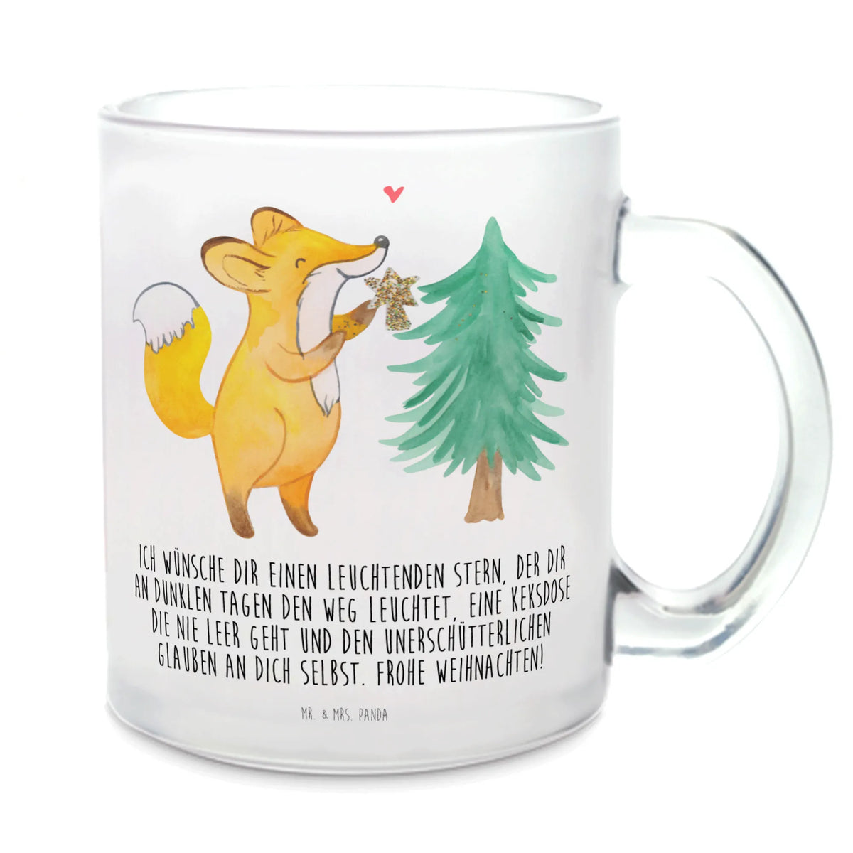Teetasse Fuchs  Weihnachtsbaum Henkelbecher, Trinkglas, getränkebecher, Motivtasse, Teetasse aus Glas, Pott, Teeglas, Henkeltasse, Häferl, Glasbecher, Tee Tasse, Haferl, Kakaotasse, Teetasse Glas, Teetasse, glastasse, getränkeglas, Glas Teebecher, Weihnachten, Winter, Weihnachtsdeko, Nikolaus, Advent, Heiligabend, Wintermotiv, Weihnachtstage, Weihnachtsdekoration, Schlittschuh, Weihnachtszeit, Fuchs, Weihnachtsmann
