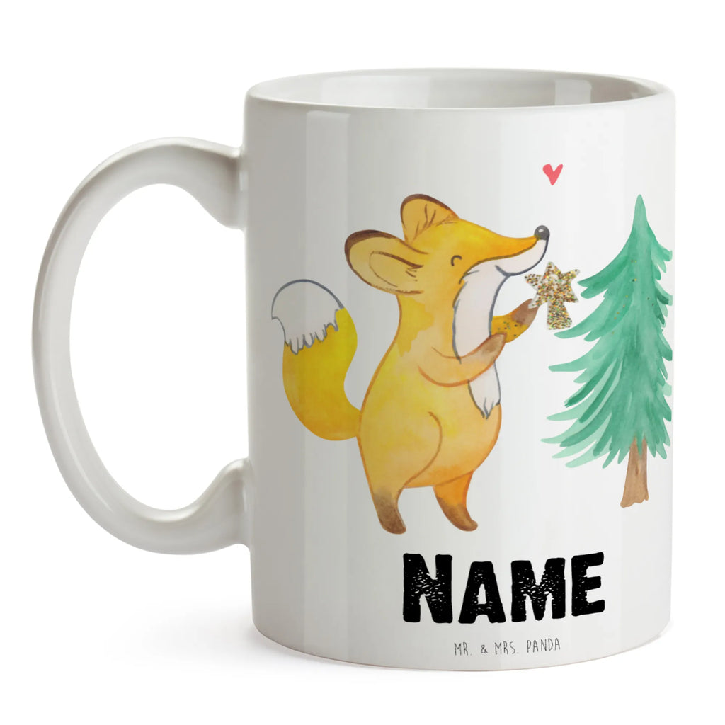 Personalised cup Fox Christmas tree Winter, Christmas, Christmas time, snow, skate, santa claus, christmas present, christmas decoration, christmas days, winter, christmas time, fox, christmas, christmas eve