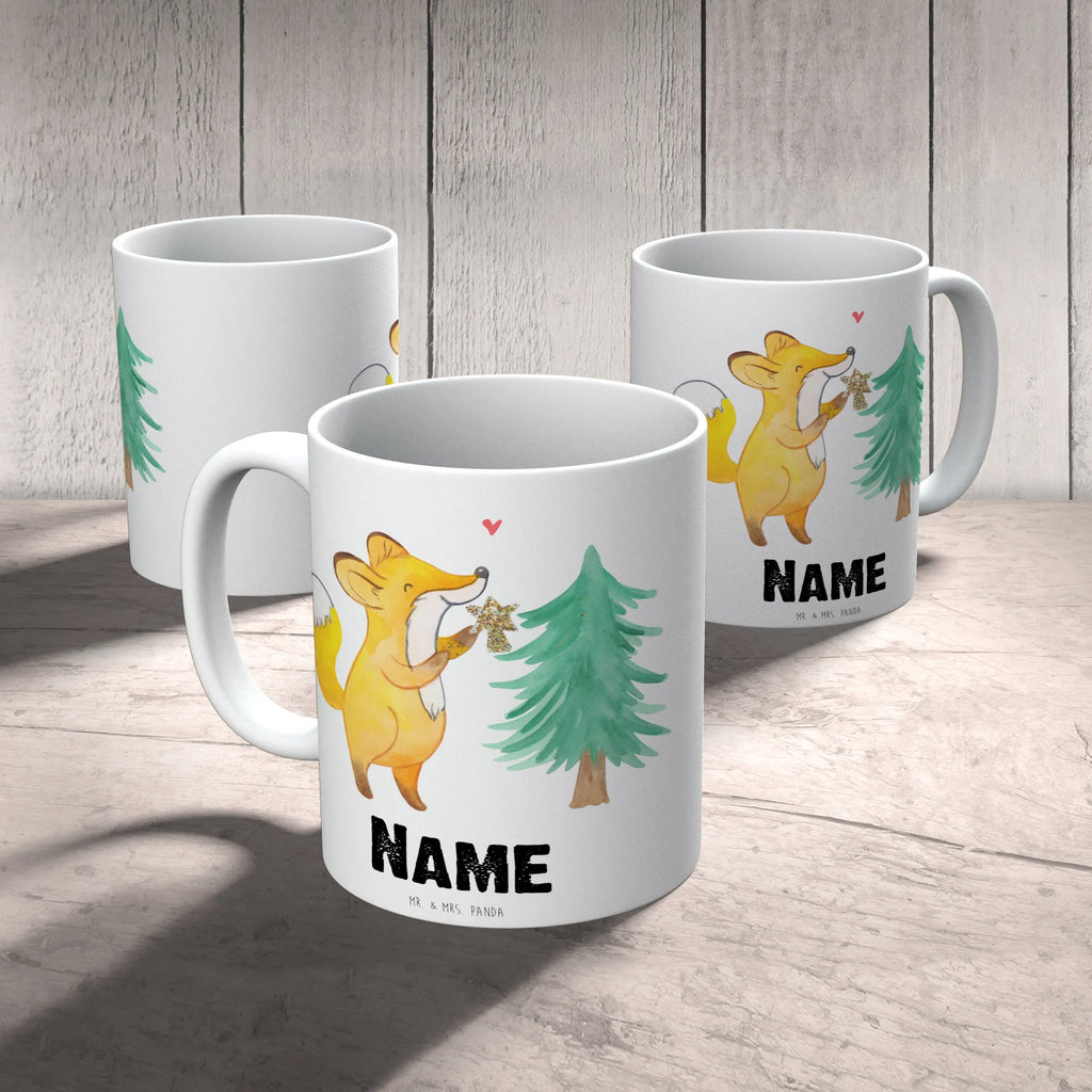 Personalised cup Fox Christmas tree Winter, Christmas, Christmas time, snow, skate, santa claus, christmas present, christmas decoration, christmas days, winter, christmas time, fox, christmas, christmas eve