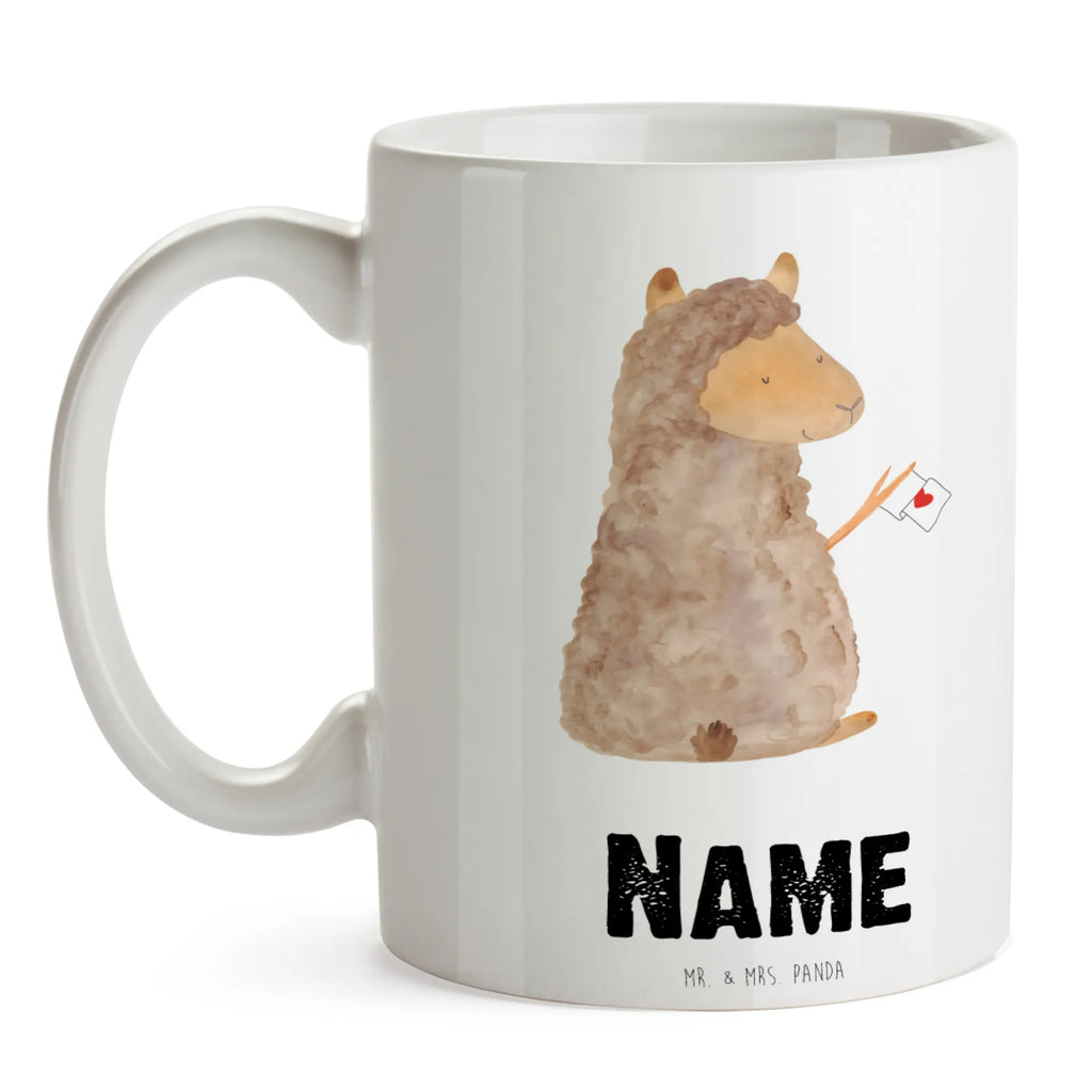 Personalised cup alpaca banner alpaca, llama, pako, camel, Peru, animal, favourite animal, love, llamas, alpacas, Alpaca