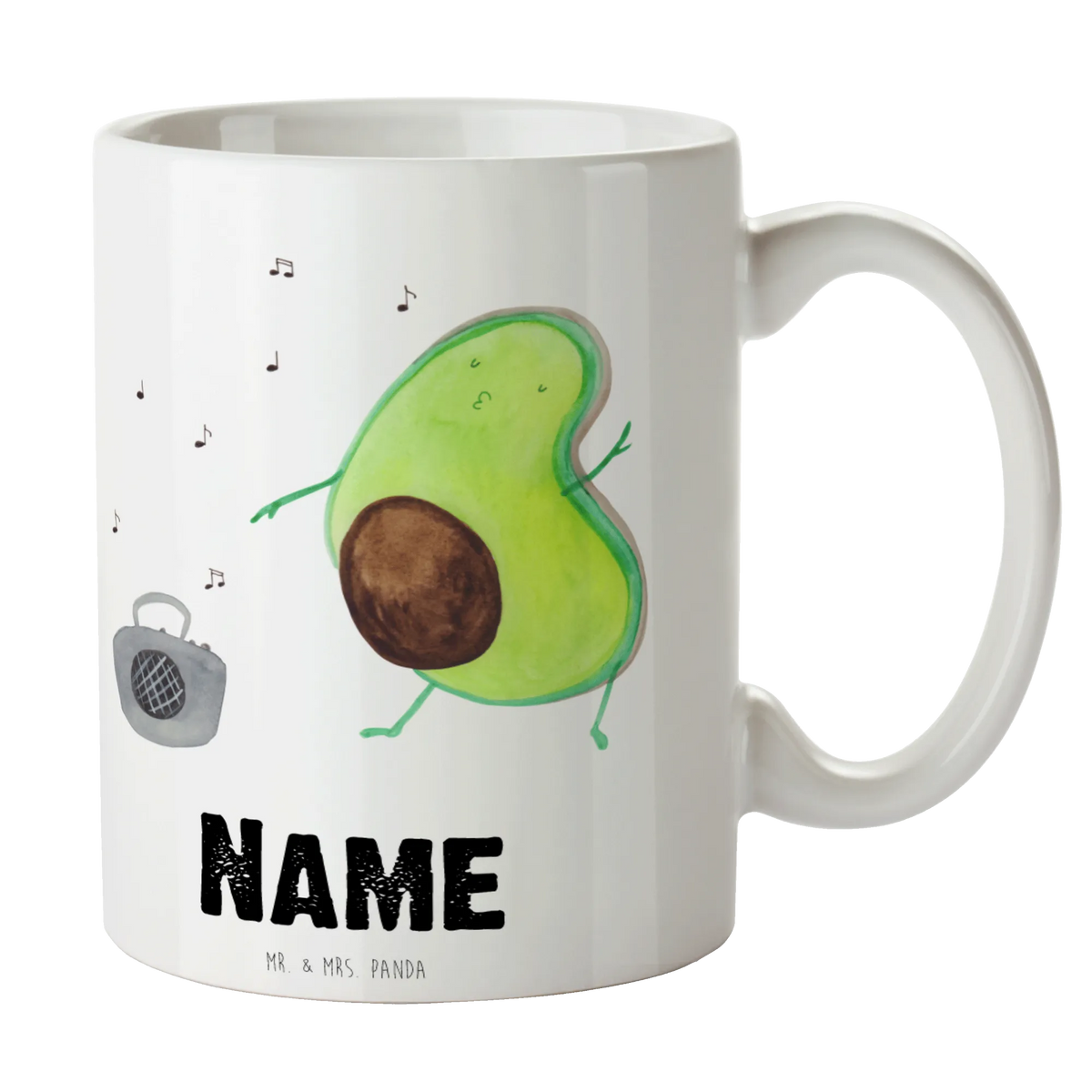 Personalised cup avocado Dance avocado, vegetables