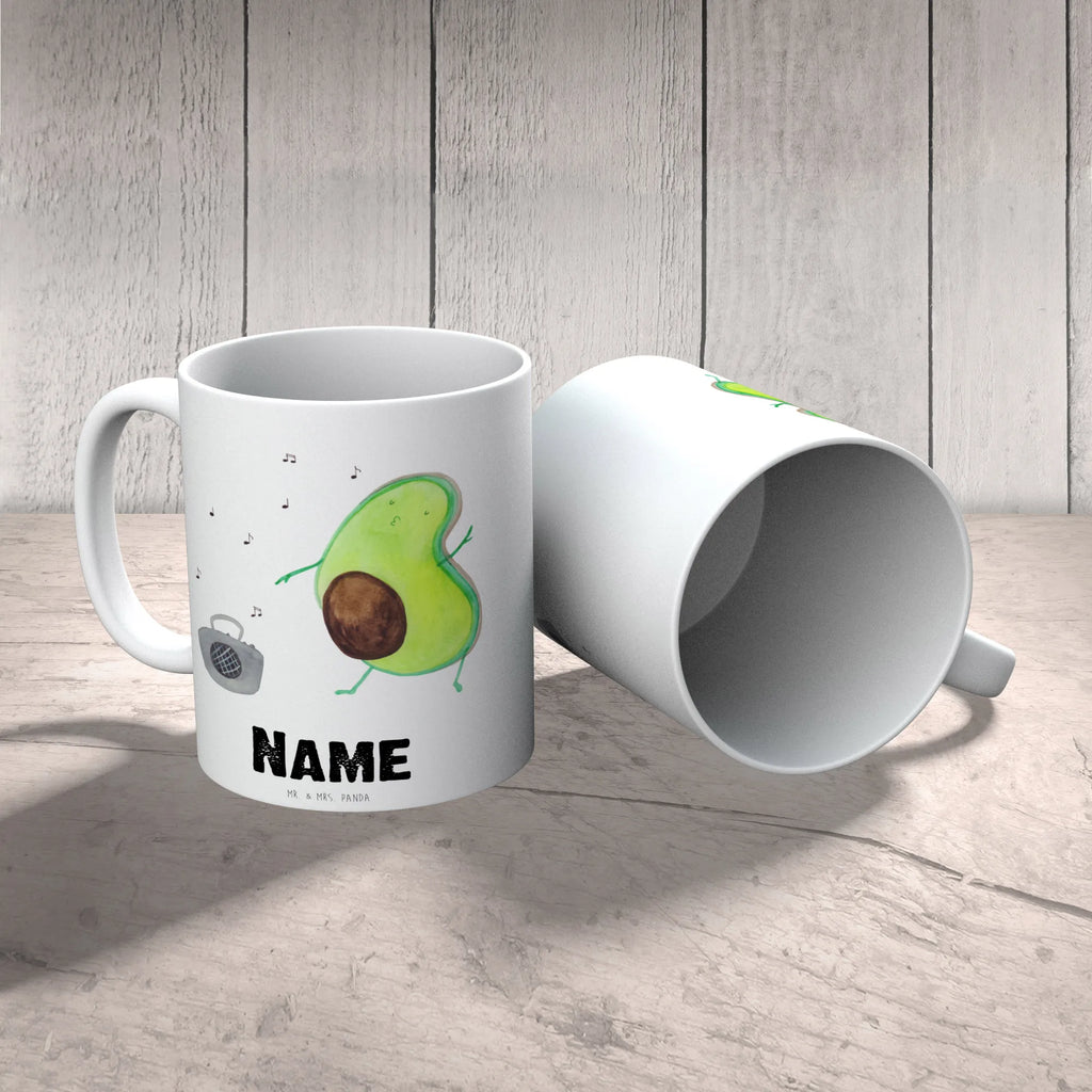 Personalisierte Tasse Avocado tanzt Personalisiert, Namen, Drucken, Tasse mit Namen, Tasse, Wunschname, Personalisierte Tasse, Namenstasse, Avocado, Veggie, Vegan, Gesund