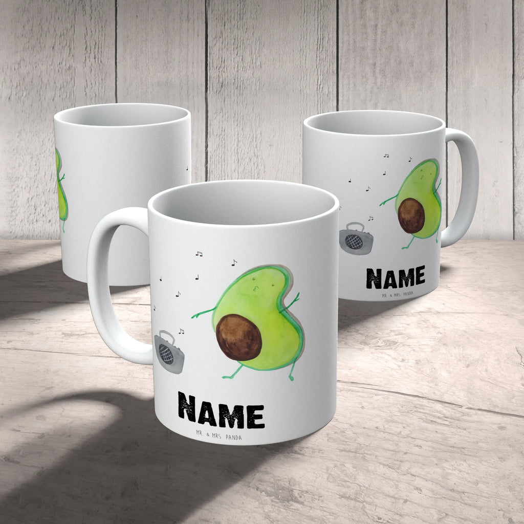 Personalisierte Tasse Avocado tanzt Personalisiert, Namen, Drucken, Tasse mit Namen, Tasse, Wunschname, Personalisierte Tasse, Namenstasse, Avocado, Veggie, Vegan, Gesund