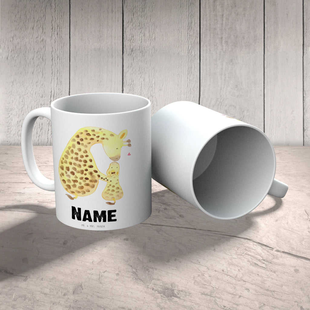 Personalisierte Tasse Giraffe mit Kind Wunschname, Drucken, Namen, Personalisiert, Tasse mit Namen, Personalisierte Tasse, Tasse, Namenstasse, Afrika, Wildtiere, Sohn, Tochter, Mutter, Lieblingsmensch, Giraffe, Mama, Kind