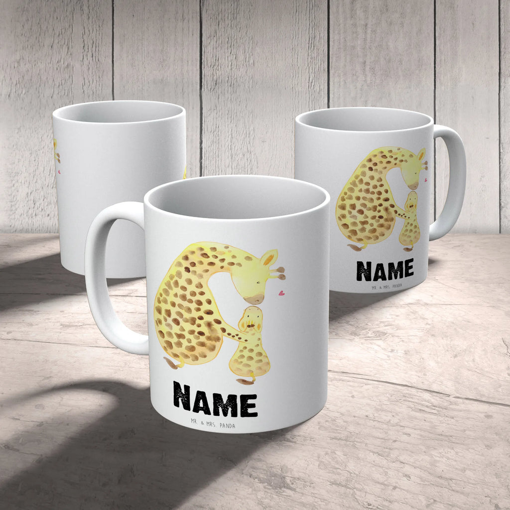 Personalisierte Tasse Giraffe mit Kind Wunschname, Drucken, Namen, Personalisiert, Tasse mit Namen, Personalisierte Tasse, Tasse, Namenstasse, Afrika, Wildtiere, Sohn, Tochter, Mutter, Lieblingsmensch, Giraffe, Mama, Kind