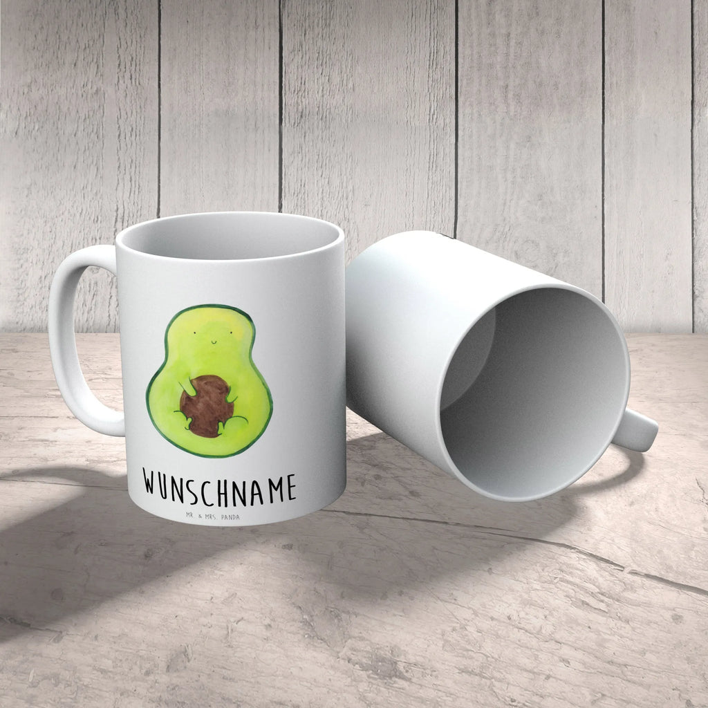Personalisierte Tasse Avocado Kern Namen, Wunschname, Namenstasse, Drucken, Tasse, Tasse mit Namen, Personalisierte Tasse, Personalisiert, Avocado, Veggie, Vegan, Gesund, Avokado, Pflanze, Kern, Spruch Leben, Avocadokern