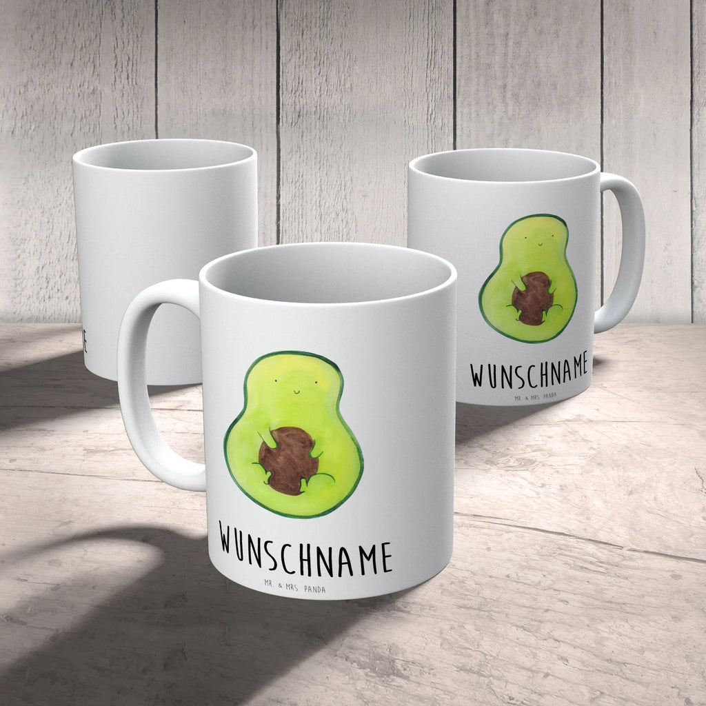 Personalisierte Tasse Avocado Kern Namen, Wunschname, Namenstasse, Drucken, Tasse, Tasse mit Namen, Personalisierte Tasse, Personalisiert, Avocado, Veggie, Vegan, Gesund, Avokado, Pflanze, Kern, Spruch Leben, Avocadokern