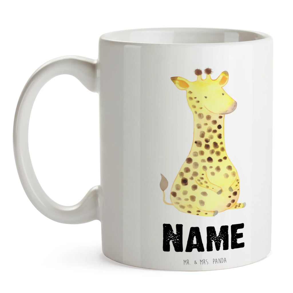 Personalisierte Tasse Giraffe Zufrieden Wunschname, Tasse mit Namen, Drucken, Namenstasse, Personalisierte Tasse, Namen, Personalisiert, Tasse, Afrika, Wildtiere, Abenteuer, Glück, Zufrieden, Giraffe