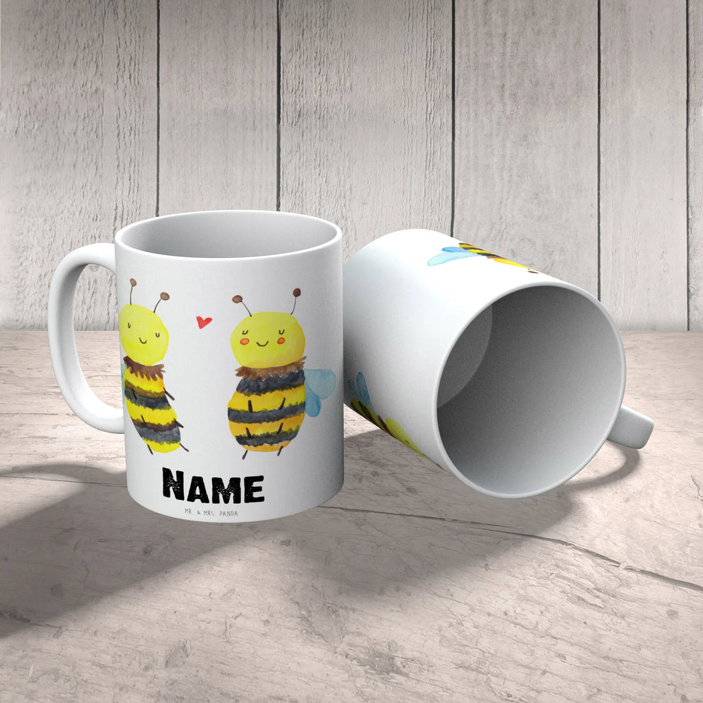 Personalisierte Tasse Biene Verliebt Personalisierte Tasse, Namenstasse, Tasse mit Namen, Tasse, Drucken, Namen, Wunschname, Personalisiert, Biene, Wespe, Hummel