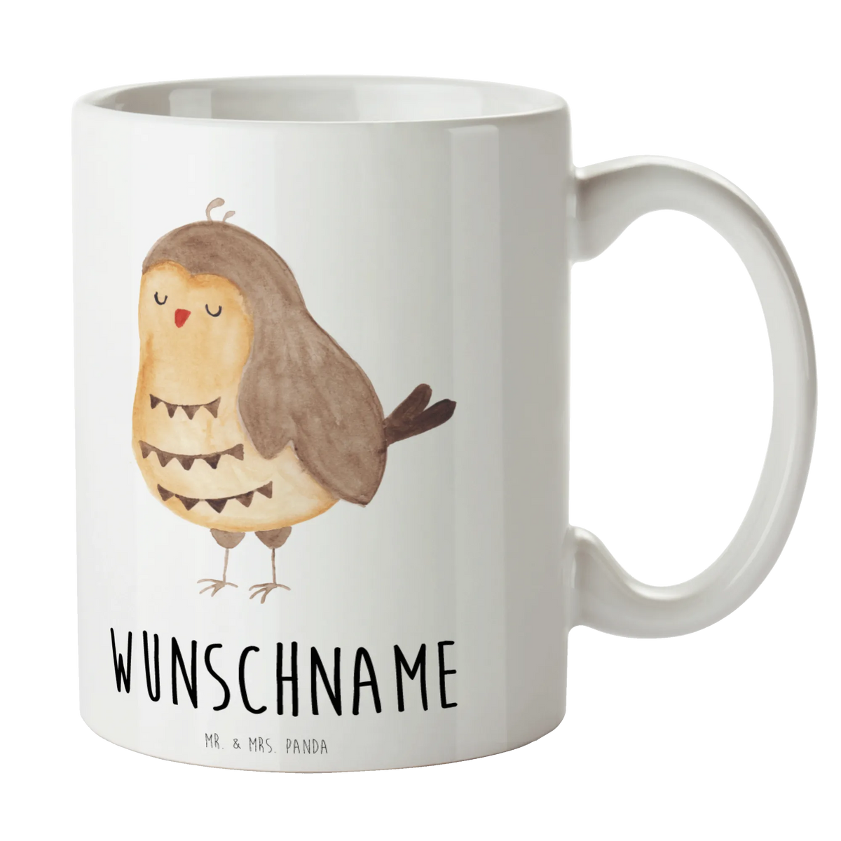 Personalised cup Owl Satisfied owl, forest animal, bird, nocturnal, gift ideas, birthday present, illustrated, funny, romantic gift, owl decor, Owl deco, Owl, Pun funny, Wedding anniversary gift, Owl saying, Saying beautiful, Romantic, Love saying