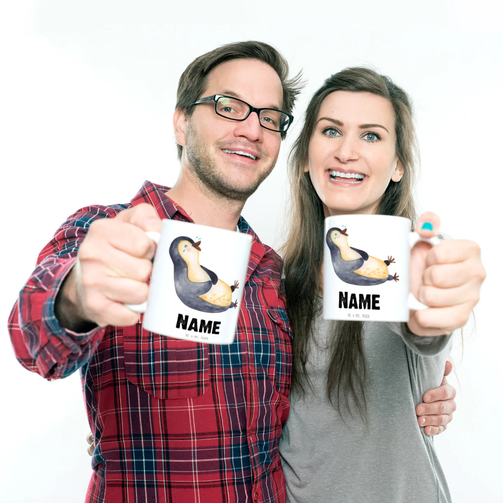 Personalisierte Tasse Pinguin lachend Personalisierte Tasse, Namen, Wunschname, Tasse, Namenstasse, Personalisiert, Drucken, Tasse mit Namen, Pinguin, Lachen, lustiger Spruch, Fröhlich, Pinguine, Optimismus, Humor, Fröhlichkeit