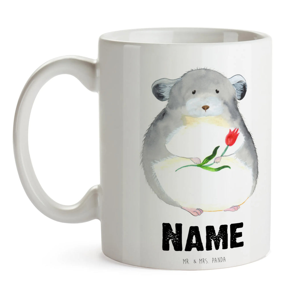 Personalised cup chinchilla flower small animals, cute, funny, cute animal motives, hand drawn, small world, funny sayings, good mood, happy, gifts, gift ideas, special gifts, animal lover, card, grief, chinchilla, chaos, office life, heartache, office, being sad, happiness, depression, chinchillas