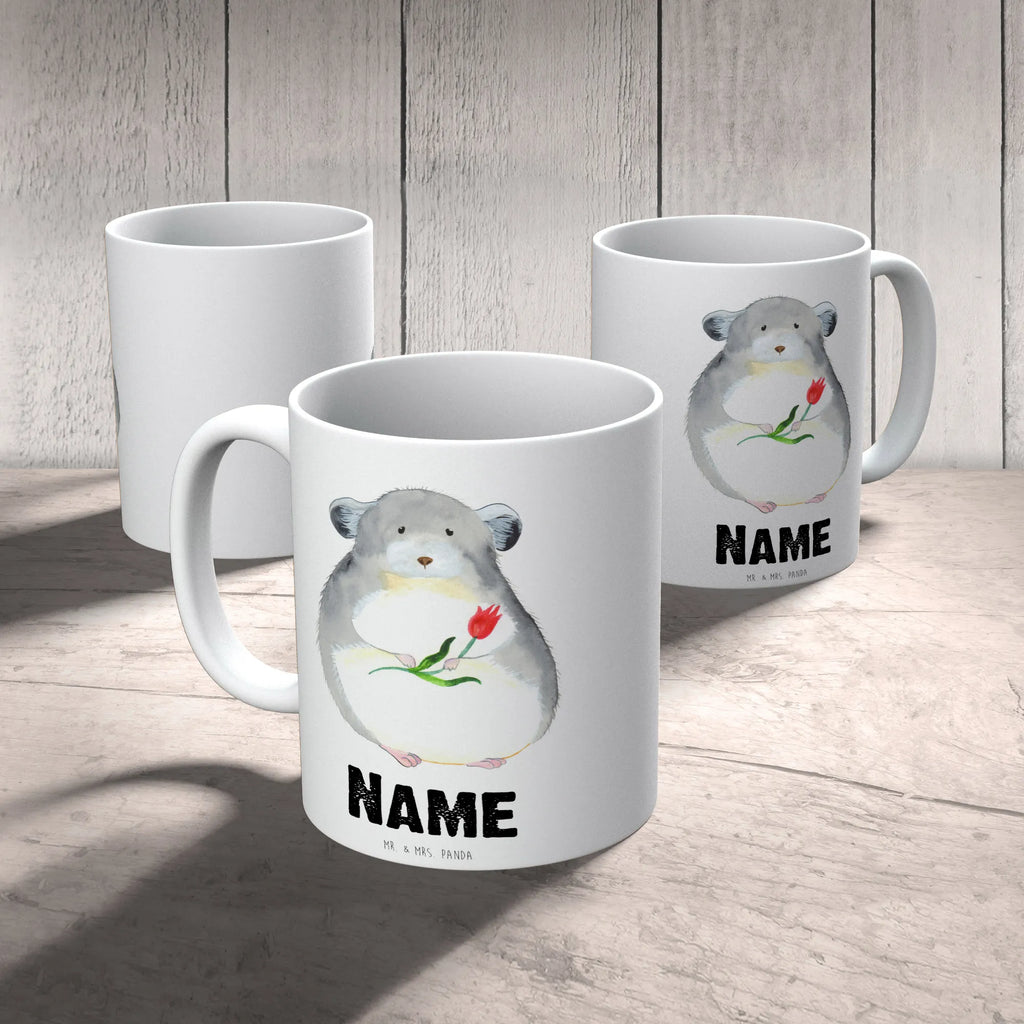 Personalised cup chinchilla flower small animals, cute, funny, cute animal motives, hand drawn, small world, funny sayings, good mood, happy, gifts, gift ideas, special gifts, animal lover, card, grief, chinchilla, chaos, office life, heartache, office, being sad, happiness, depression, chinchillas