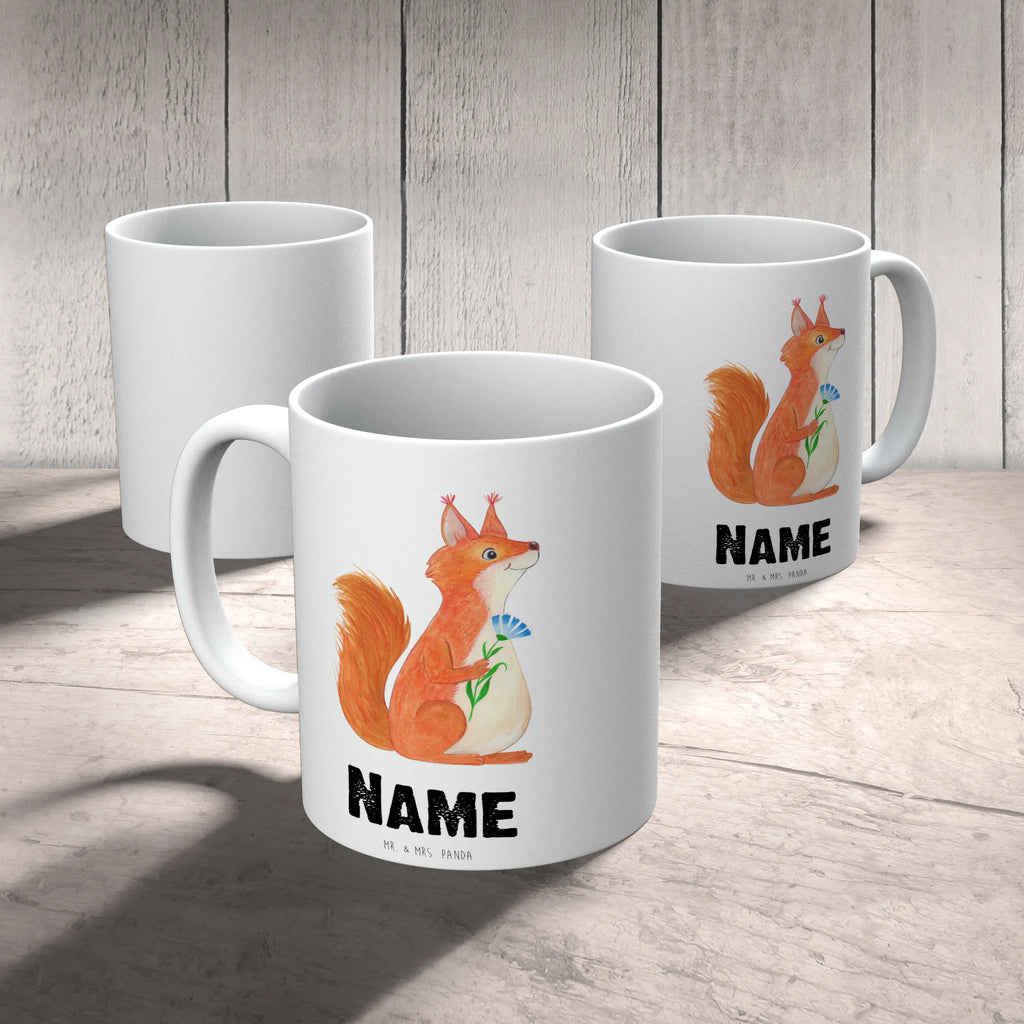 Personalisierte Tasse Eichhörnchen Blume Drucken, Wunschname, Namenstasse, Tasse, Personalisierte Tasse, Personalisiert, Tasse mit Namen, Namen, Tiermotive, Gute Laune, lustige Sprüche, Tiere, Lachen, glücklich Spruch, Spruch positiv, Eichhorn, Motivation Sprüche, Eichhörnchen, Spaß, Spruch Deko, Motivation Bilder