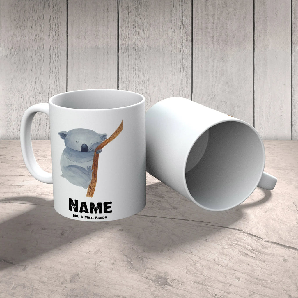 Personalisierte Tasse Koalabär Tasse mit Namen, Namen, Personalisiert, Namenstasse, Tasse, Wunschname, Drucken, Personalisierte Tasse, Tiermotive, Gute Laune, lustige Sprüche, Tiere, Koalabär, Traumland, schlafen, träumen, Schlafzimmer, Traum, Bär, Koala