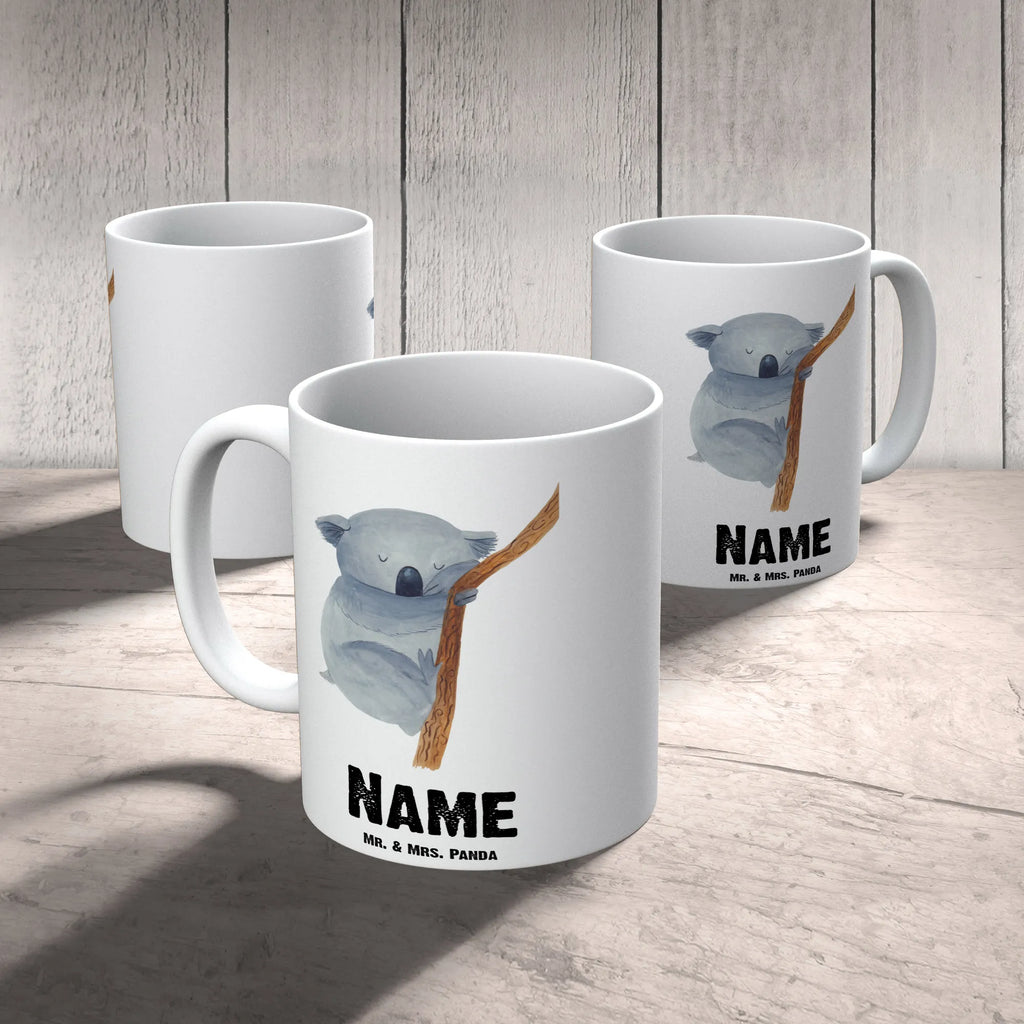 Personalisierte Tasse Koalabär Tasse mit Namen, Namen, Personalisiert, Namenstasse, Tasse, Wunschname, Drucken, Personalisierte Tasse, Tiermotive, Gute Laune, lustige Sprüche, Tiere, Koalabär, Traumland, schlafen, träumen, Schlafzimmer, Traum, Bär, Koala