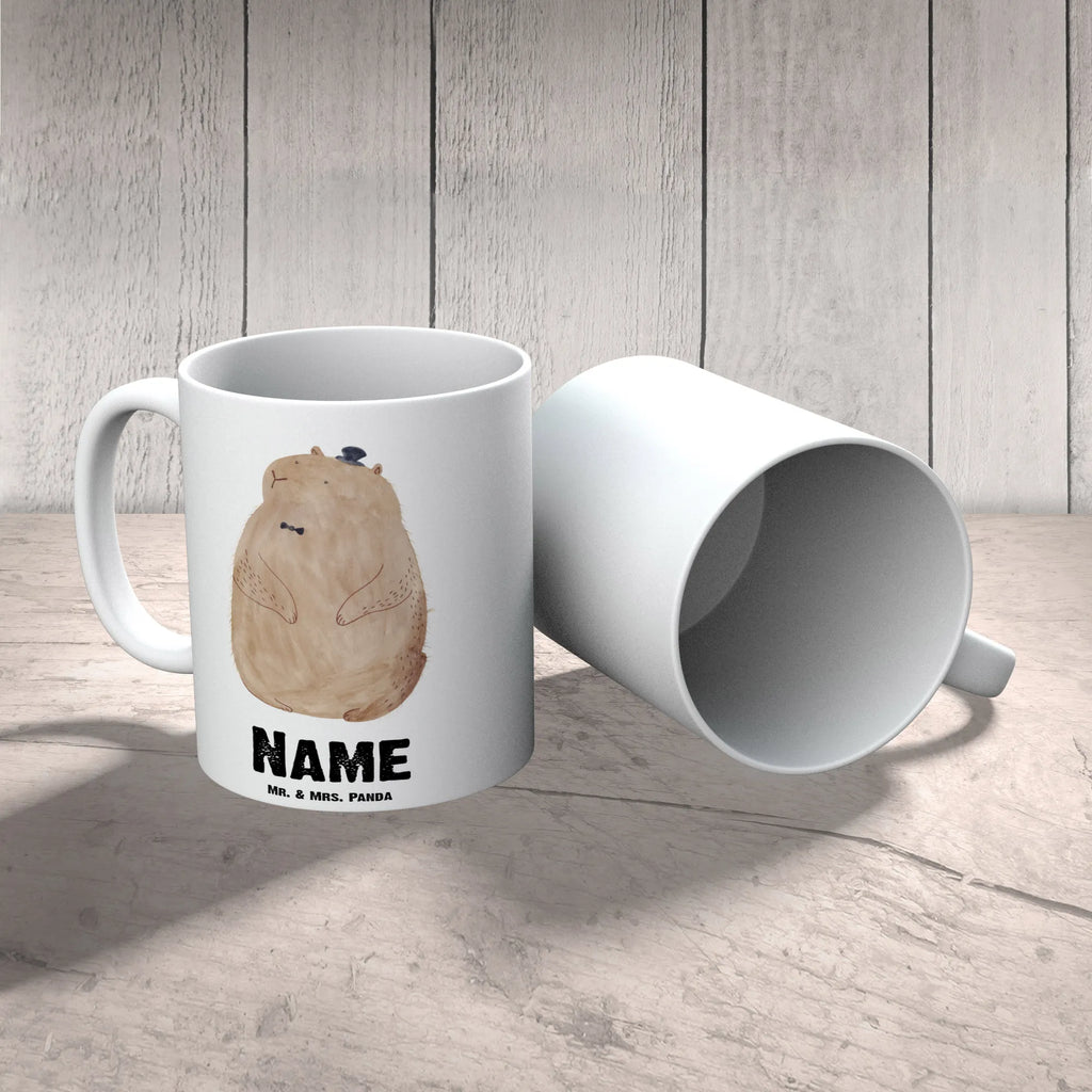 Personalised cup Groundhog small animals, cute, funny, cute animal motives, hand drawn, small world, funny sayings, good mood, happy, gifts, gift ideas, special gifts, animal lover, card, respect, decency, etiquette, cheerfulness, friendliness, Groundhog
