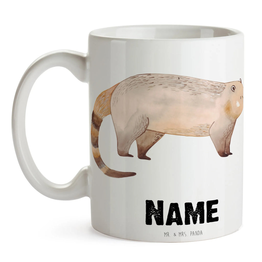 Personalisierte Tasse Nasenbaer Namen, Tasse, Wunschname, Tasse mit Namen, Namenstasse, Personalisiert, Personalisierte Tasse, Drucken, Lustige Sprüche, Tiere, Tiermotive, Gute Laune, Rüsselbär, Bär, Nasenbären, Nasenbär