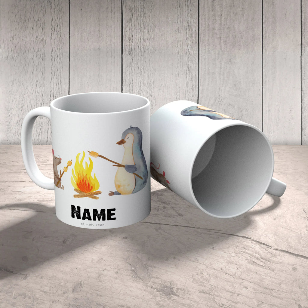 Personalisierte Tasse Pinguin Lagerfeuer Personalisierte Tasse, Wunschname, Namen, Personalisiert, Tasse mit Namen, Drucken, Tasse, Namenstasse, Pinguin, Lebensspruch, Grillen, Pinguine, Lebensmotivation, Neustart, Büroalltag, Maus, Feuer, Liebe, Leben, Lagerfeuer, Marshmallows, Motivation, Büro, Job, Arbeit