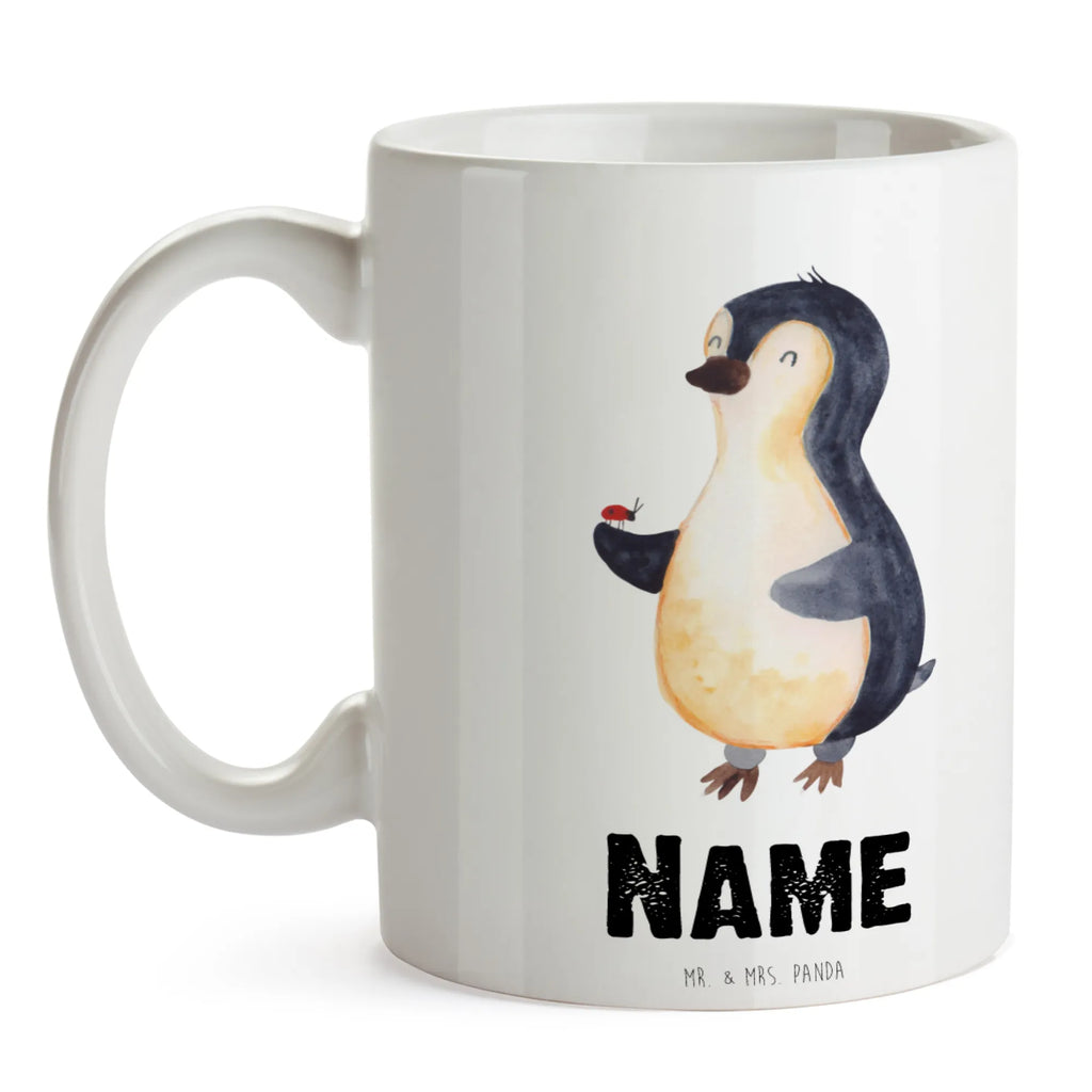 Personalised cup Penguin ladybug Penguin, North Pole, Winter, Penguins, penguins, happiness, wonder, joy, ladybird, joy of life, love