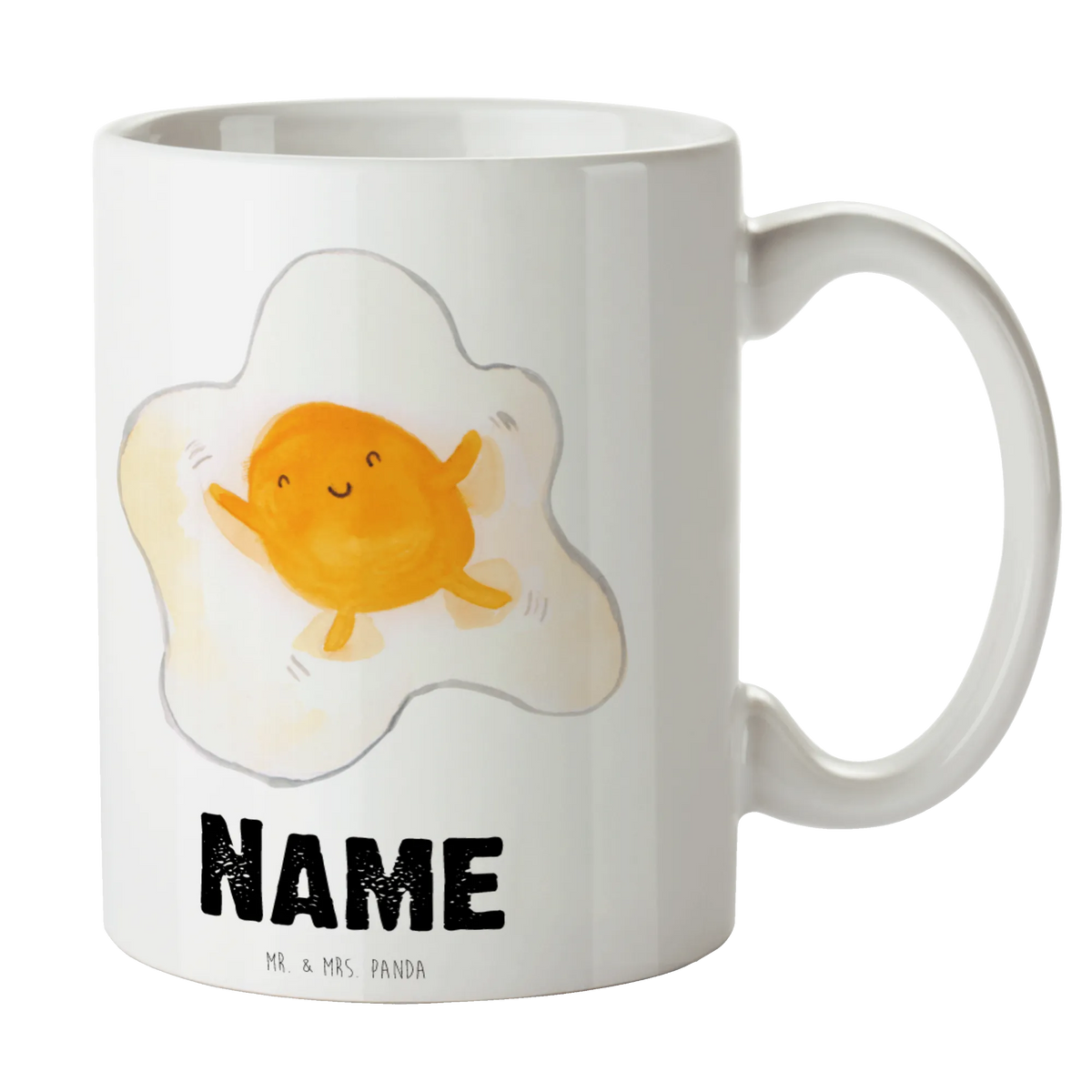 Personalised cup Fried egg egg card, gift ideas, gifts, small animals, cute, cute animal motives, hand drawn, funny sayings, good mood, special gifts, animal lover, day, Egg, fried egg, nice
