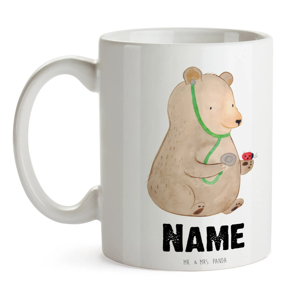 Personalisierte Tasse Bär Arzt Wunschname, Personalisierte Tasse, Namenstasse, Personalisiert, Namen, Tasse, Drucken, Tasse mit Namen, Bär, Teddy, Teddybär, Arzt, Ärztin, Doktor, Professor, Doktorin, Professorin