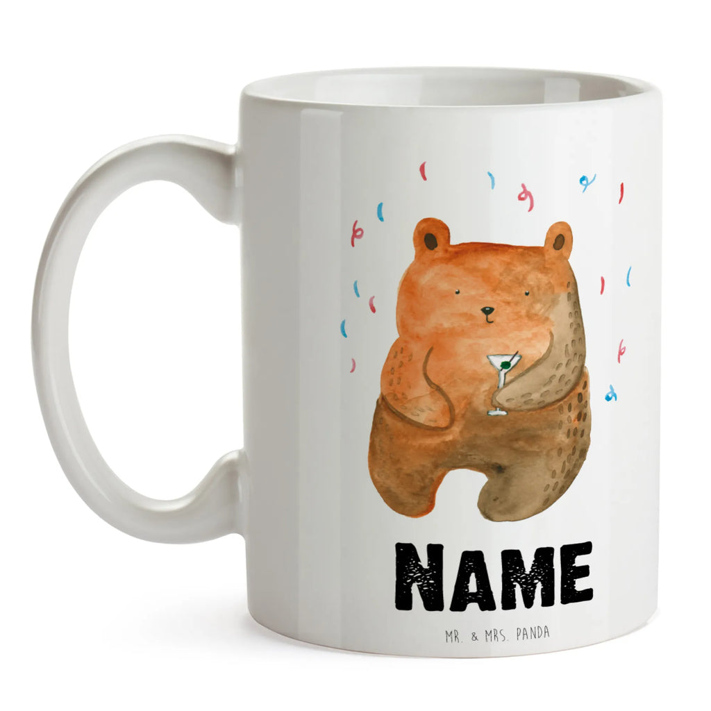 Personalisierte Tasse Bär Party Personalisierte Tasse, Wunschname, Personalisiert, Tasse mit Namen, Drucken, Namen, Namenstasse, Tasse, Teddy, Bär, Teddybär, Gute Laune, Feiern, Party, Abfeiern, Geburtstag, Mitbringsel, Lustig, Geschenk, Geburtstagsgeschenk