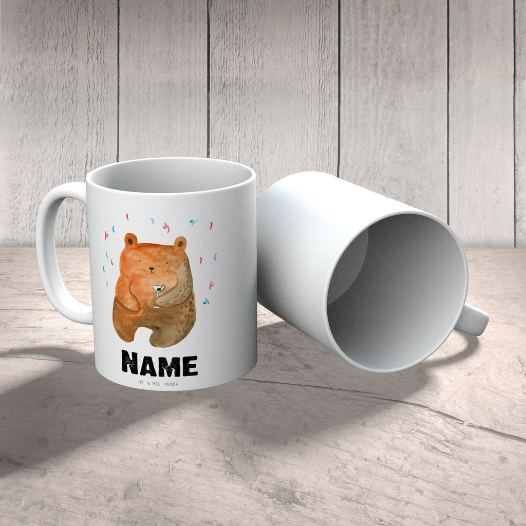 Personalisierte Tasse Bär Party Personalisierte Tasse, Wunschname, Personalisiert, Tasse mit Namen, Drucken, Namen, Namenstasse, Tasse, Teddy, Bär, Teddybär, Gute Laune, Feiern, Party, Abfeiern, Geburtstag, Mitbringsel, Lustig, Geschenk, Geburtstagsgeschenk