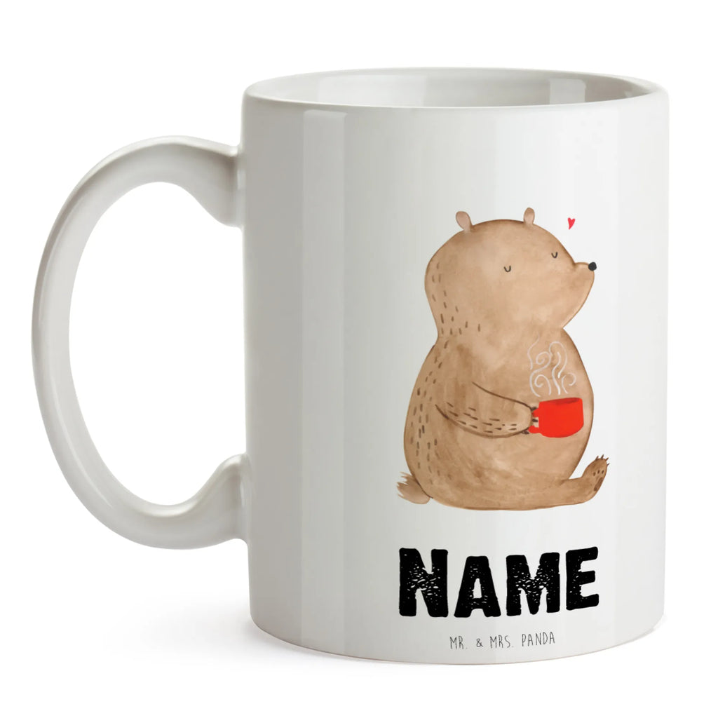 Personalisierte Tasse Bär Kaffee Personalisierte Tasse, Tasse, Personalisiert, Tasse mit Namen, Namen, Drucken, Wunschname, Namenstasse, Bär, Teddy, Teddybär, Kaffee, Morgenroutine, guten Morgen, Motivation, Welt erobern, Bären, Welt retten, Coffee