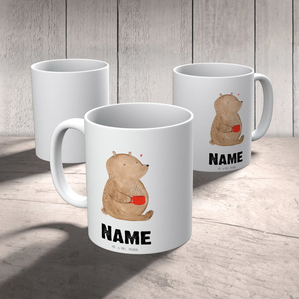 Personalisierte Tasse Bär Kaffee Personalisierte Tasse, Tasse, Personalisiert, Tasse mit Namen, Namen, Drucken, Wunschname, Namenstasse, Bär, Teddy, Teddybär, Kaffee, Morgenroutine, guten Morgen, Motivation, Welt erobern, Bären, Welt retten, Coffee