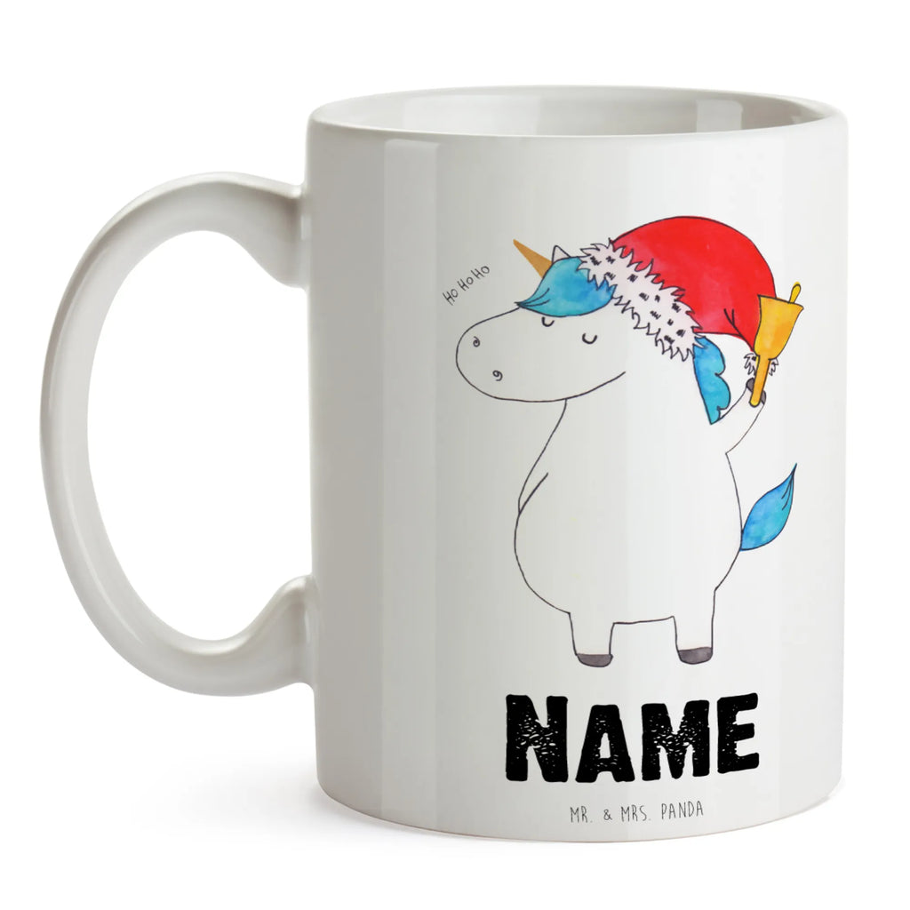 Personalisierte Tasse Einhorn Weihnachtsmann Tasse, Namenstasse, Wunschname, Drucken, Personalisiert, Personalisierte Tasse, Namen, Tasse mit Namen, Unicorn, Einhorn, Einhörner, Einhorn Deko, Wunschzettel, Schoki, Feenstaub, Nikolaus, Weihnachtsmann, Weihnachten, Wunschliste, Gin, Schokolade