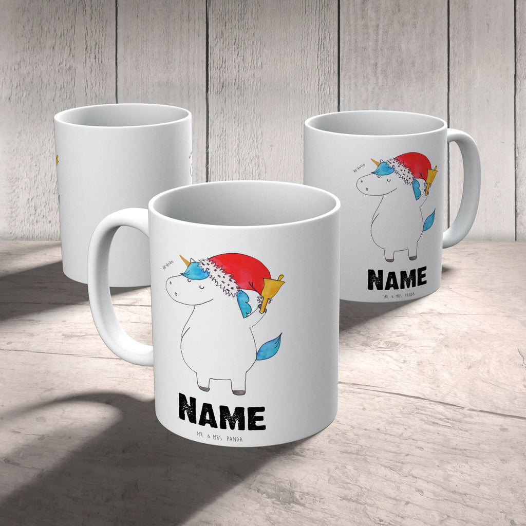 Personalisierte Tasse Einhorn Weihnachtsmann Tasse, Namenstasse, Wunschname, Drucken, Personalisiert, Personalisierte Tasse, Namen, Tasse mit Namen, Unicorn, Einhorn, Einhörner, Einhorn Deko, Wunschzettel, Schoki, Feenstaub, Nikolaus, Weihnachtsmann, Weihnachten, Wunschliste, Gin, Schokolade