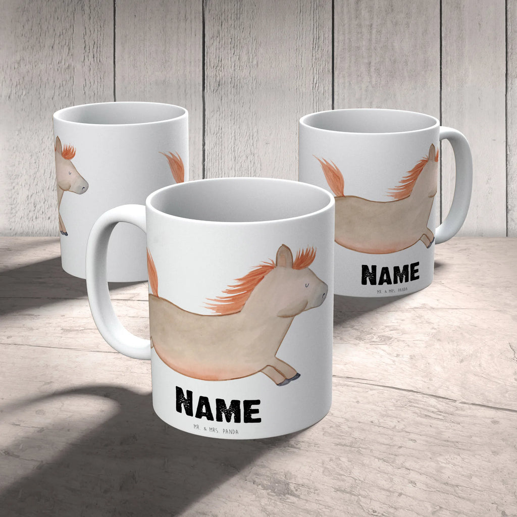 Personalisierte Tasse Pferd springt Personalisierte Tasse, Namen, Tasse mit Namen, Wunschname, Drucken, Namenstasse, Tasse, Personalisiert, Bauernhof, Hoftiere, Landwirt, Landwirtin, Pferd, ausreiten, Pferdebesitzer, Pferde, reiten, Pony, Pferdestall, Stall