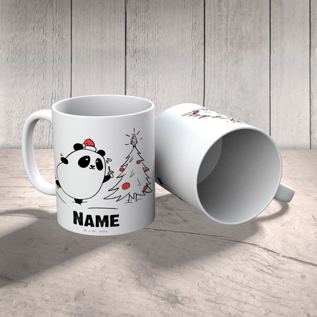 Spersonalizowany kubek Panda Okres świąteczny Drucken, Tasse, Wunschname, Tasse mit Namen, Namen, Namenstasse, Personalisiert, Personalisierte Tasse