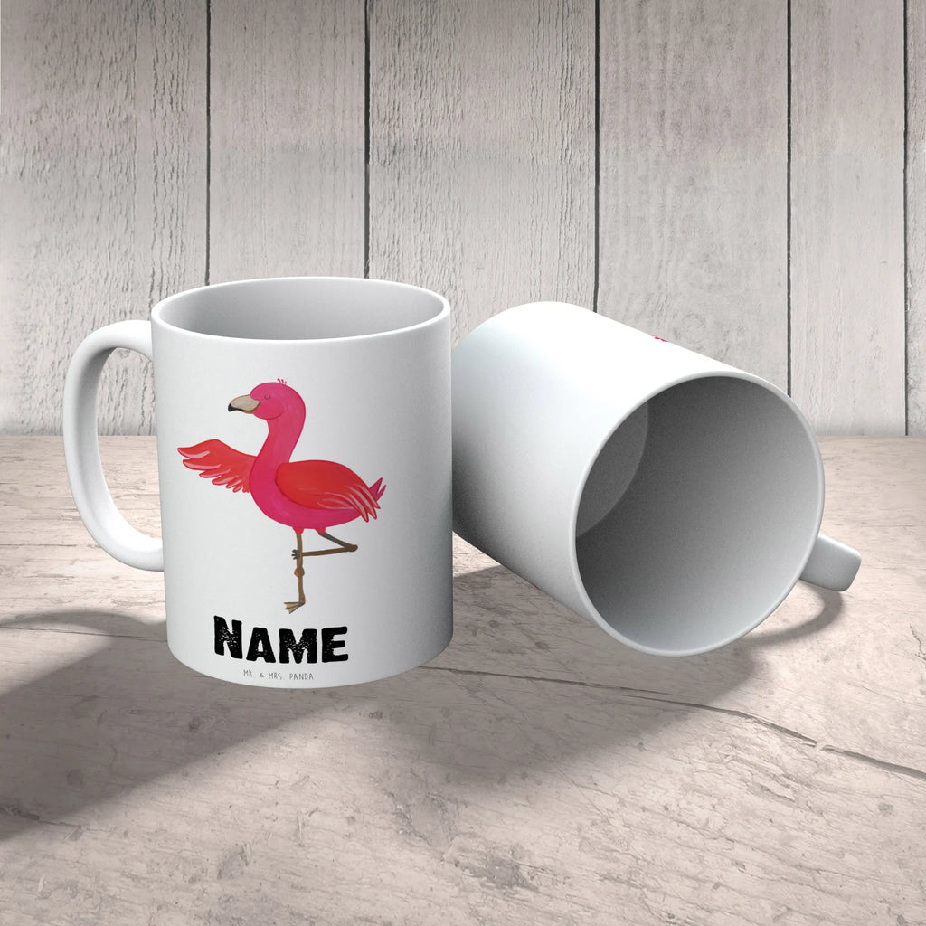 Personalised cup flamingo yoga Flamingo, pink, pink bird, bird of paradise, red, flamingo decoration, gift pink, gifts, gift idea, children, adults, girls, flamingo fans, summer, vacation, sea, unusual gifts in pink, pink gifts, girls gifts, small gifts, Caribbean feeling, funny sayings, mindfulness, namaste, yoga exercise, bird, anger, yoga, deep relaxation, agitation, relaxation